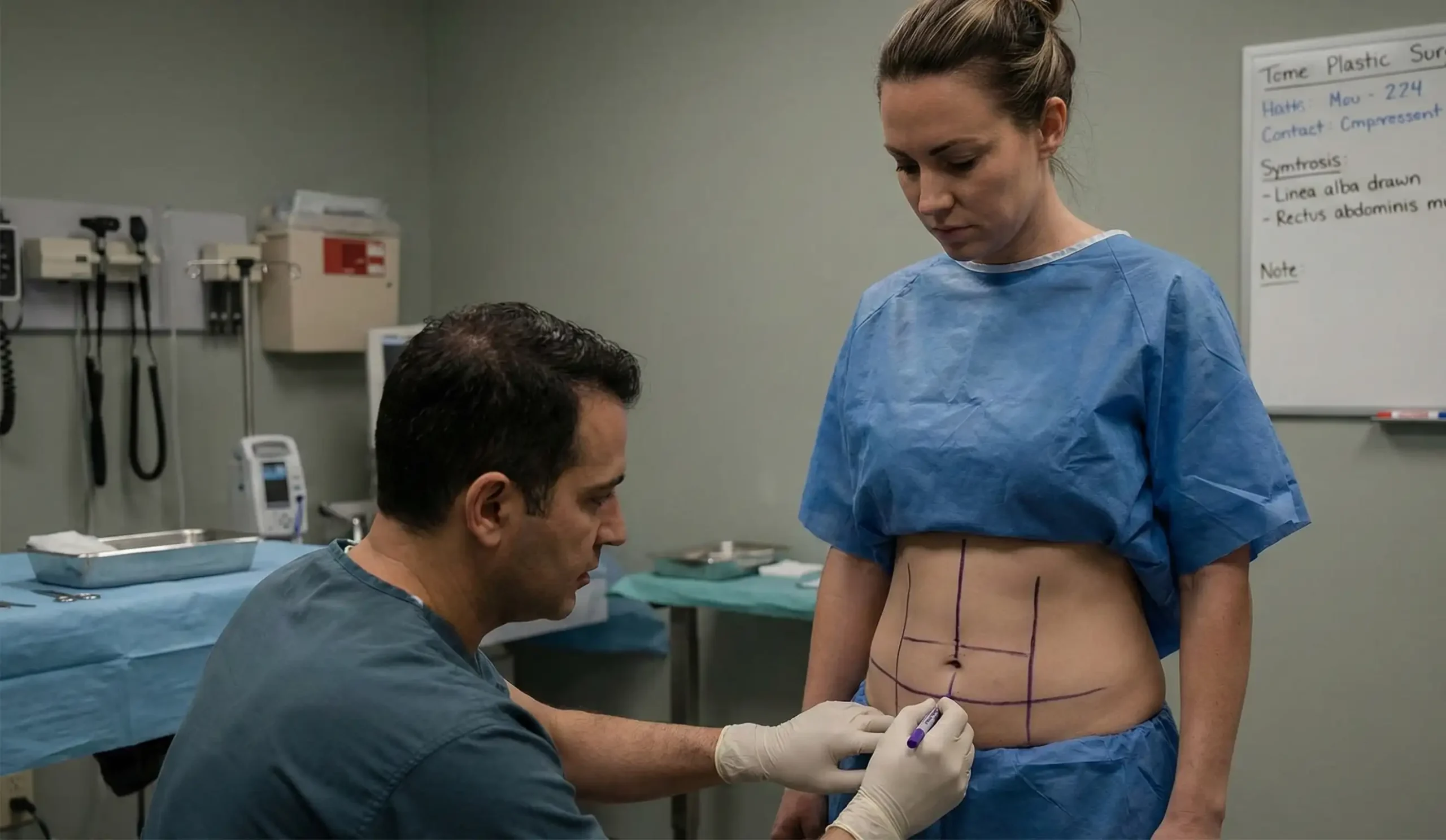 surgeon marking patient high def lipo