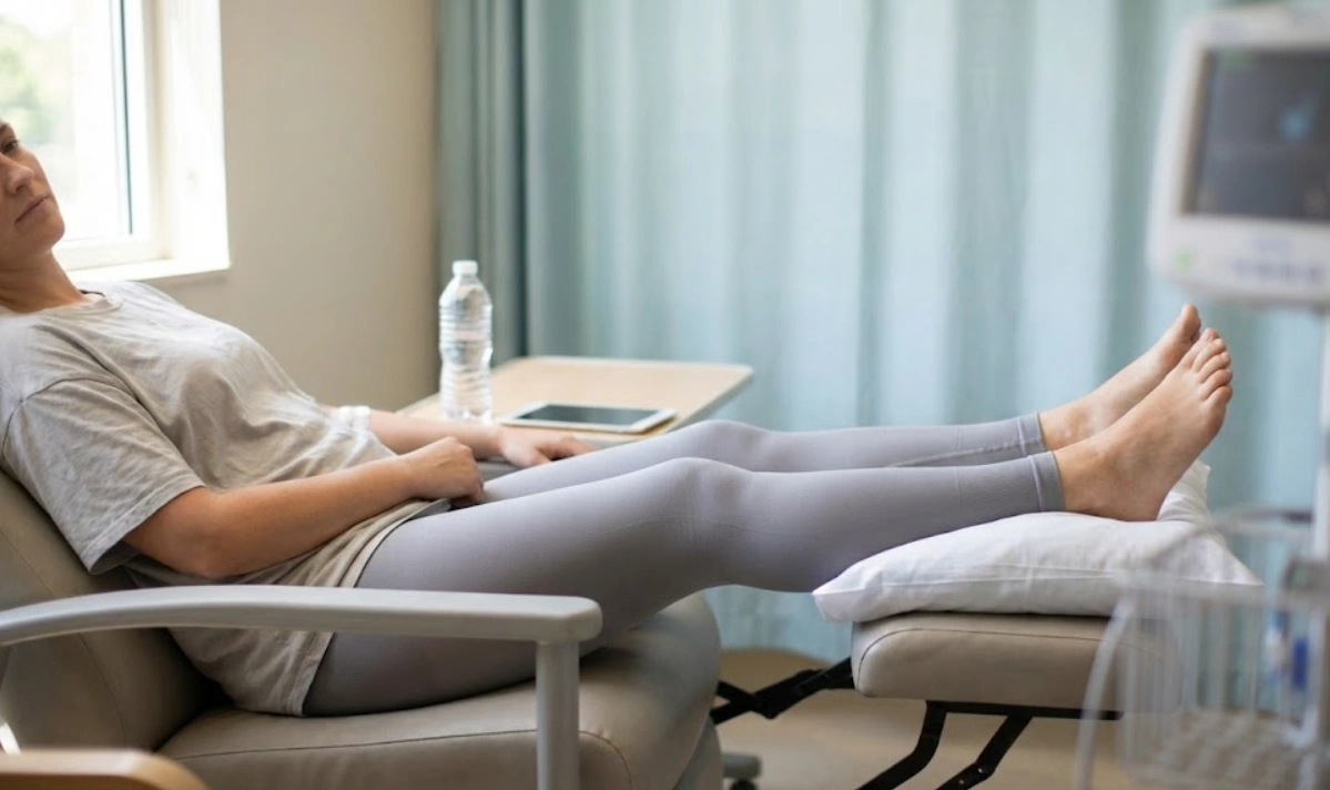 thigh liposuction recovery compression garment rest