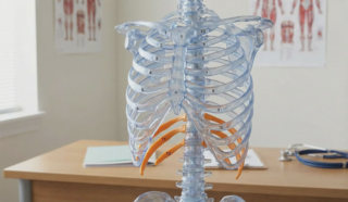 anatomical skeleton model floating ribs vs true ribs