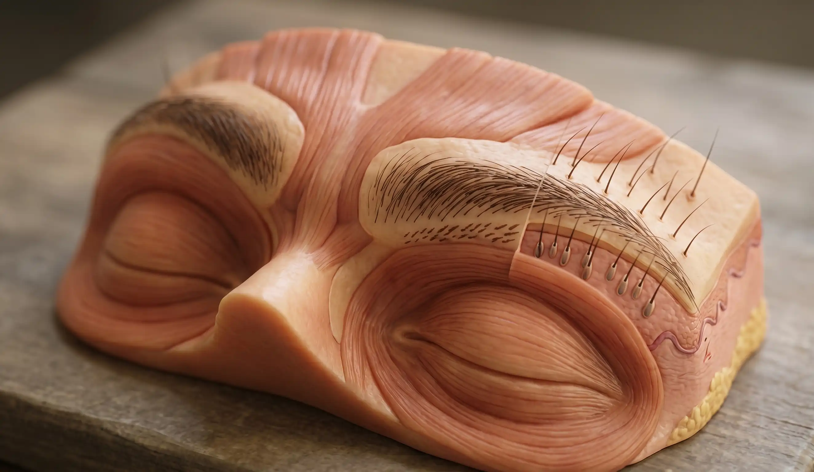 eyebrow anatomy 3d model