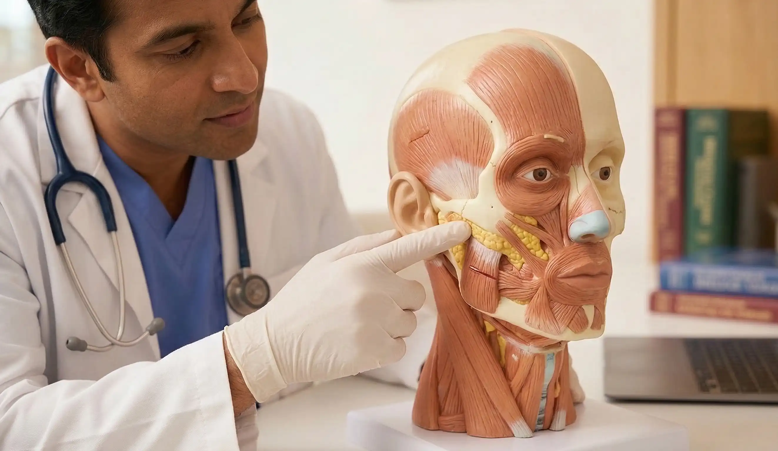 midface lift area model