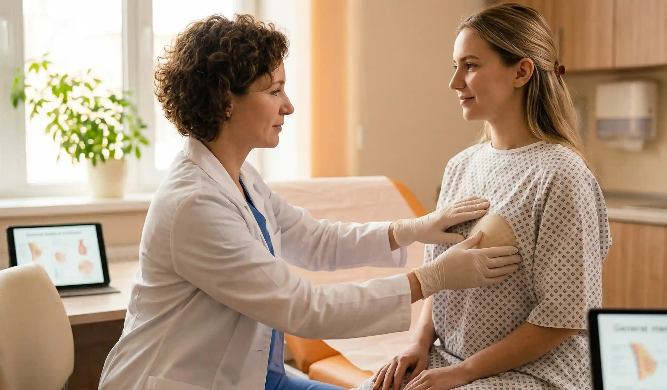 esame impianto mammario in clinica