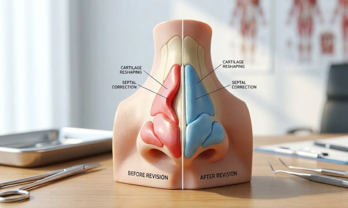 nasal cartilage septum reshaping technique