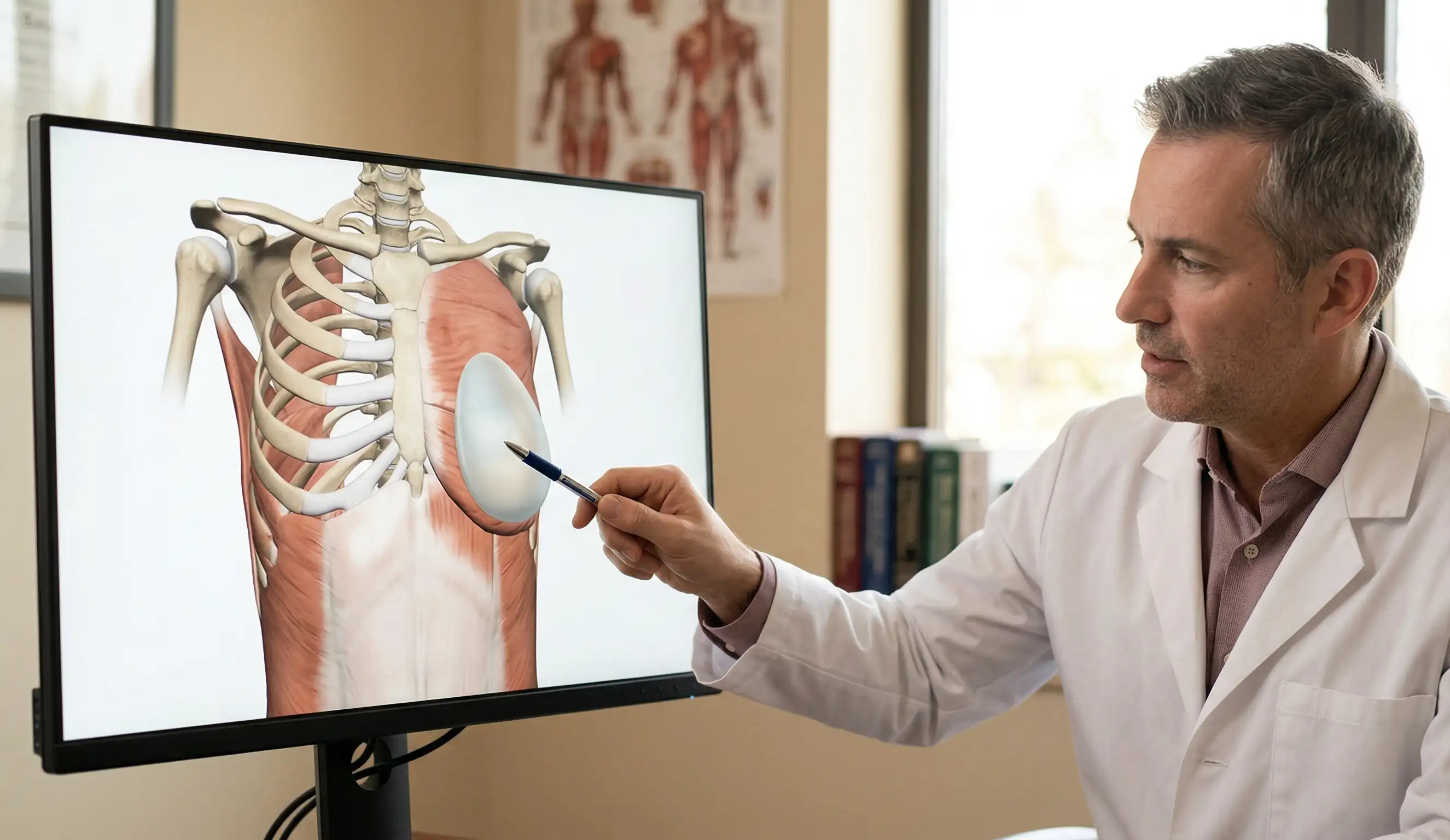modello di flip anatomico dell'impianto mammario