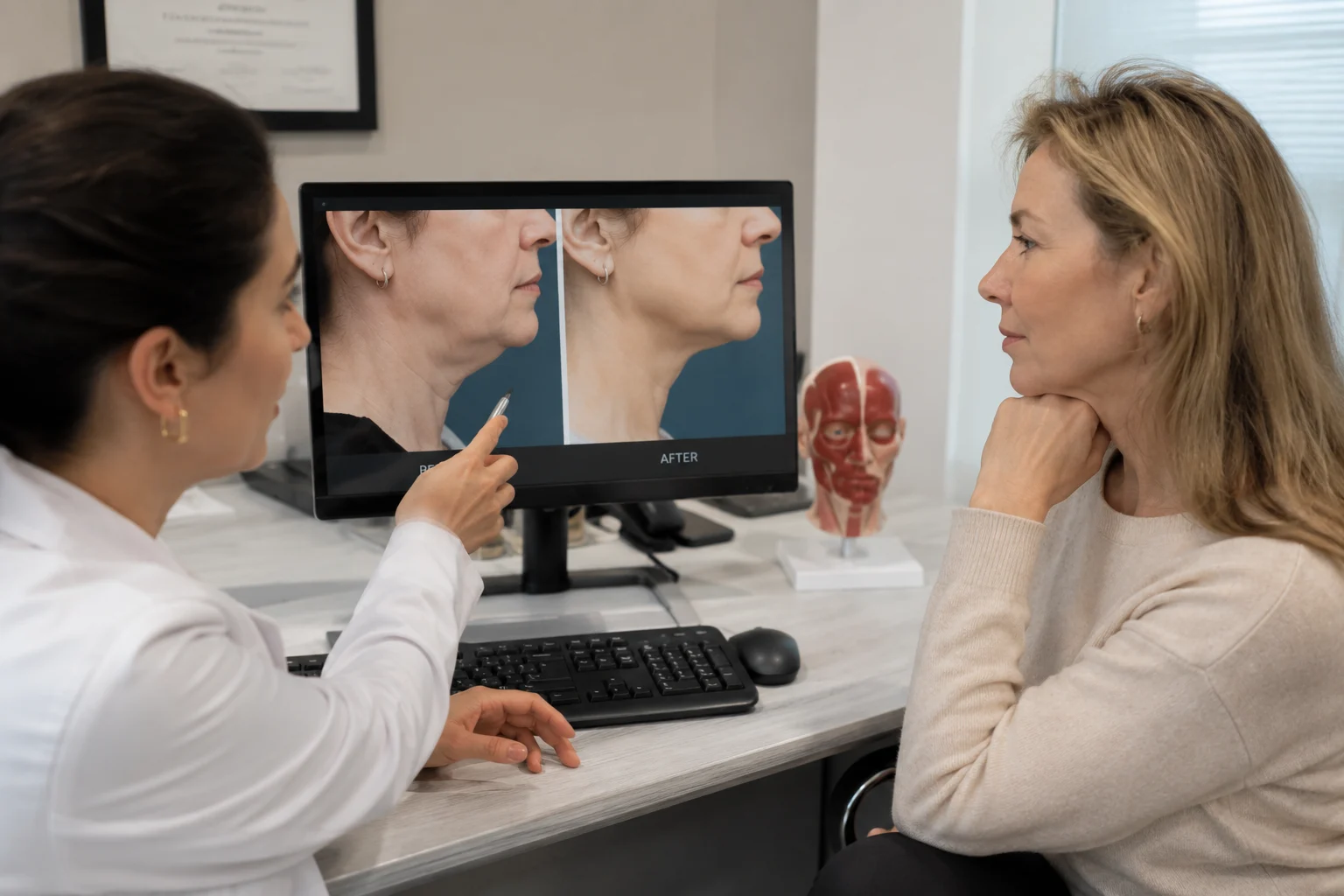 neck lift before after consultation review