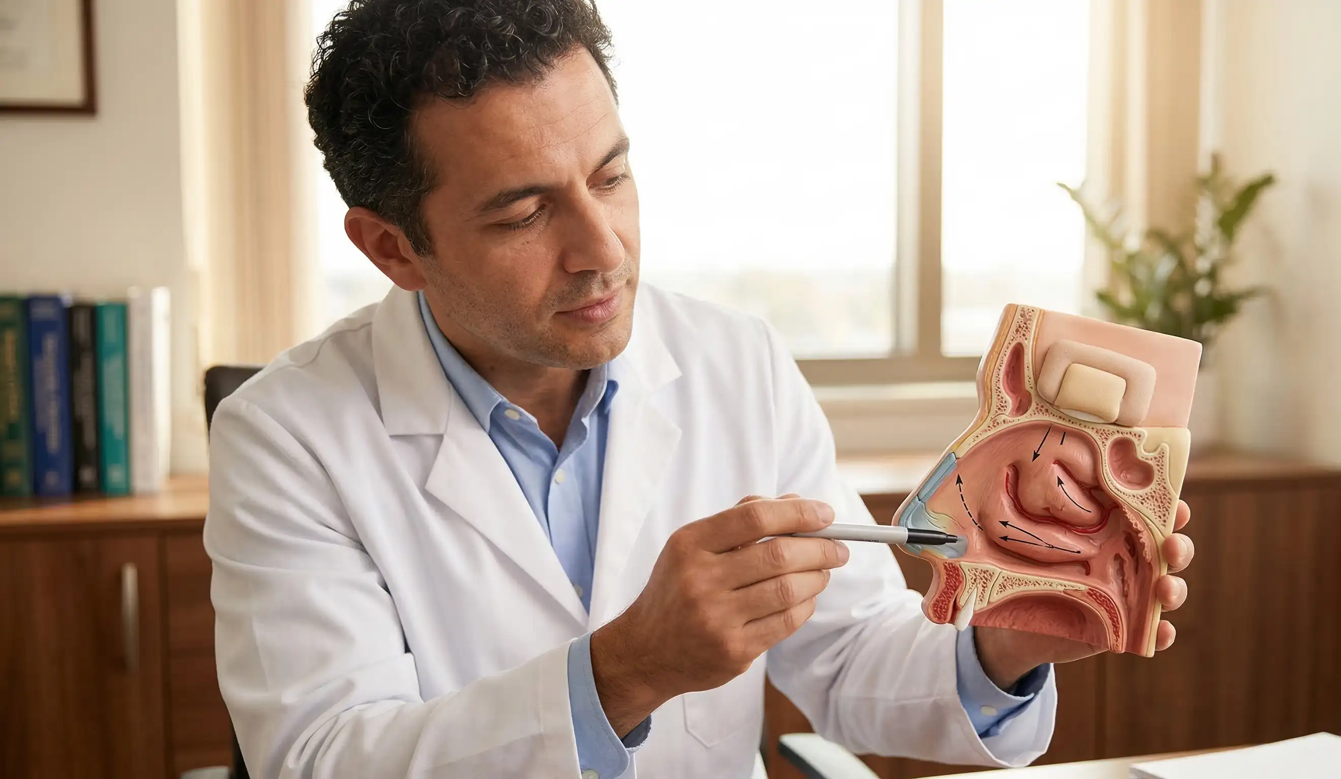 anatomical model nose surgery point