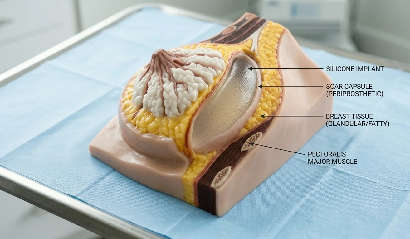 3d anatomical breast model implant scar capsule