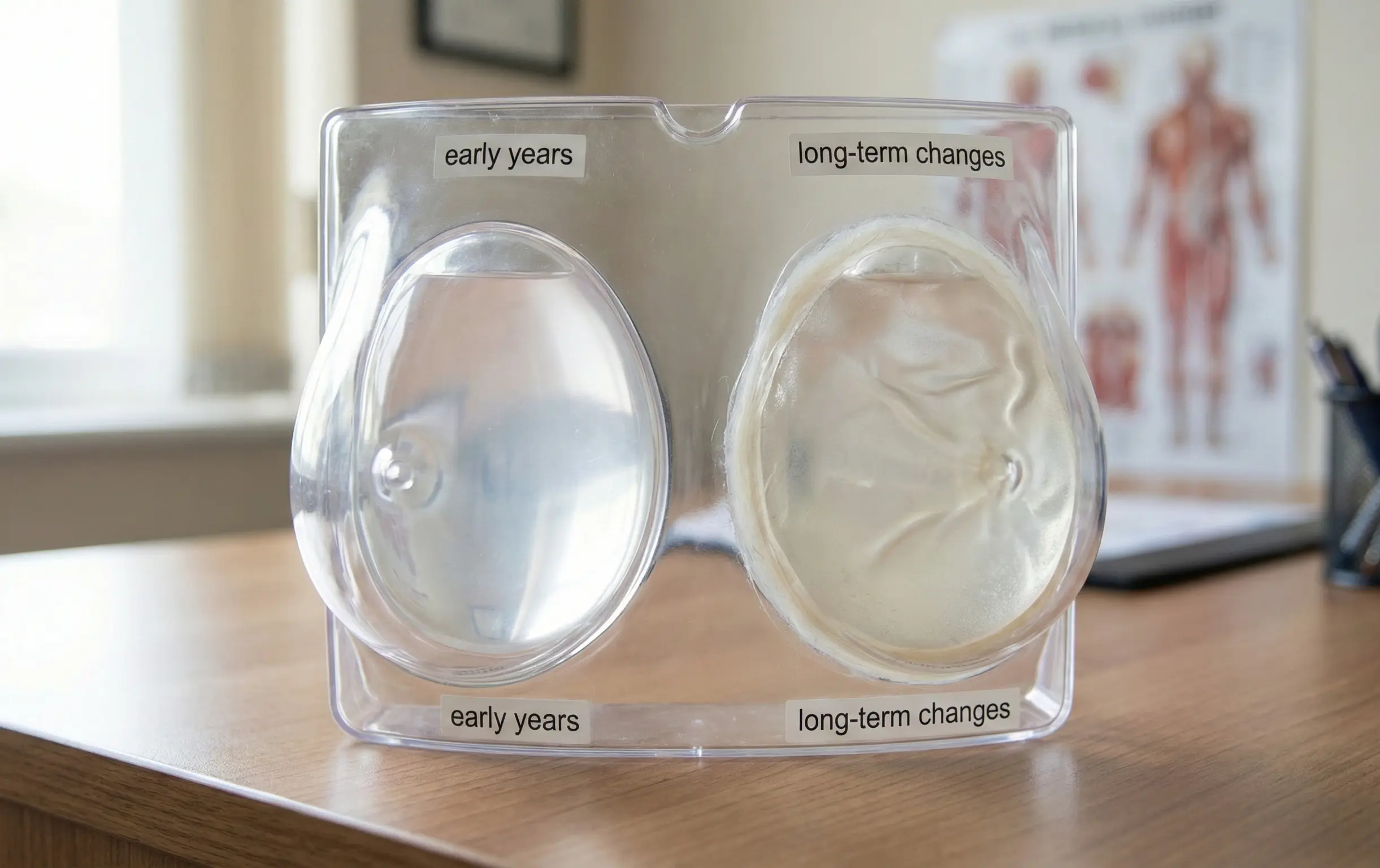 breast implant wear and tear capsule changes 3d model