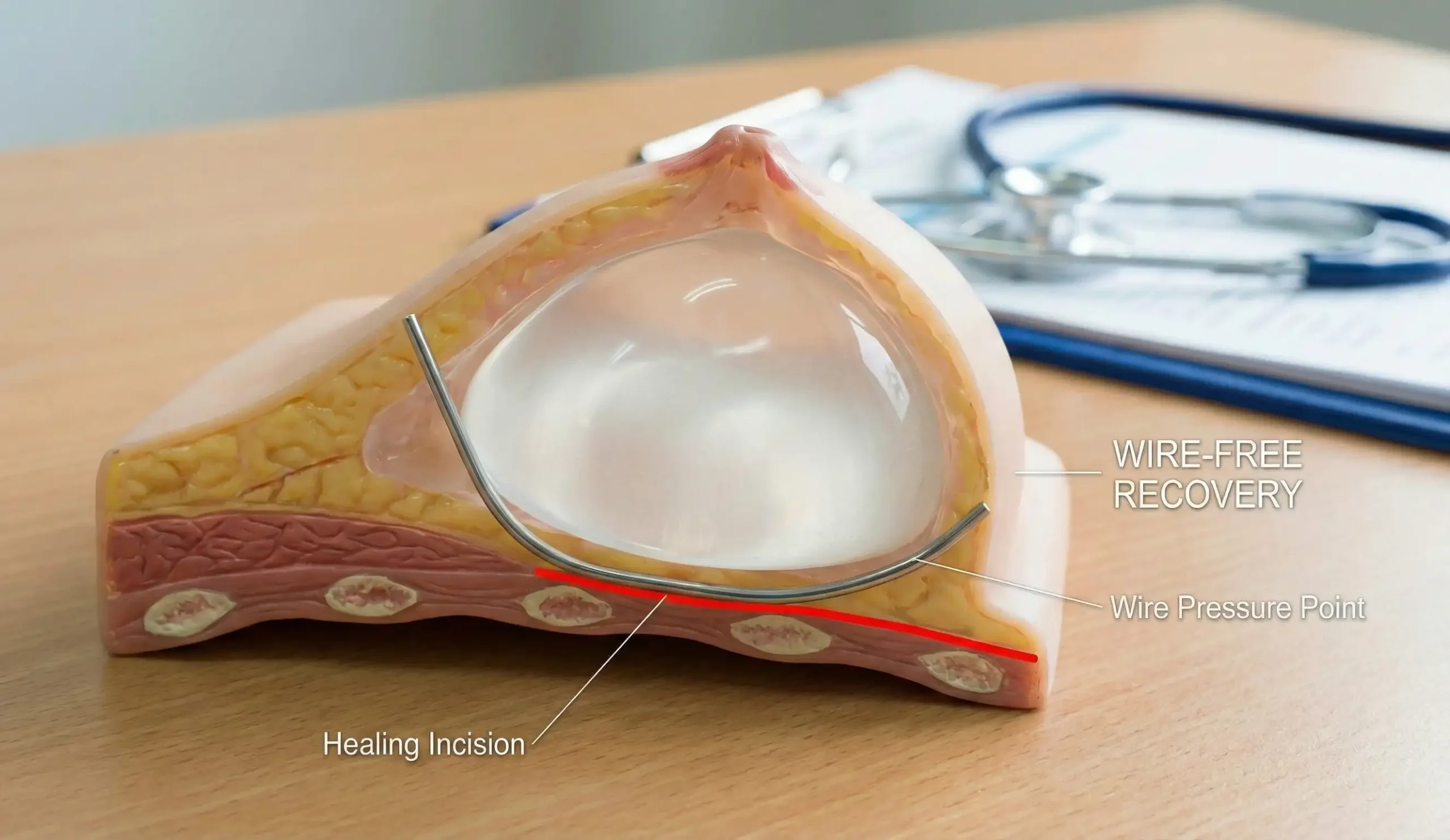 anatomical model underwire incision risk