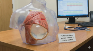anatomical chest model pectoralis muscle tension