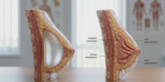 breast tissue adaptation after explant anatomy model