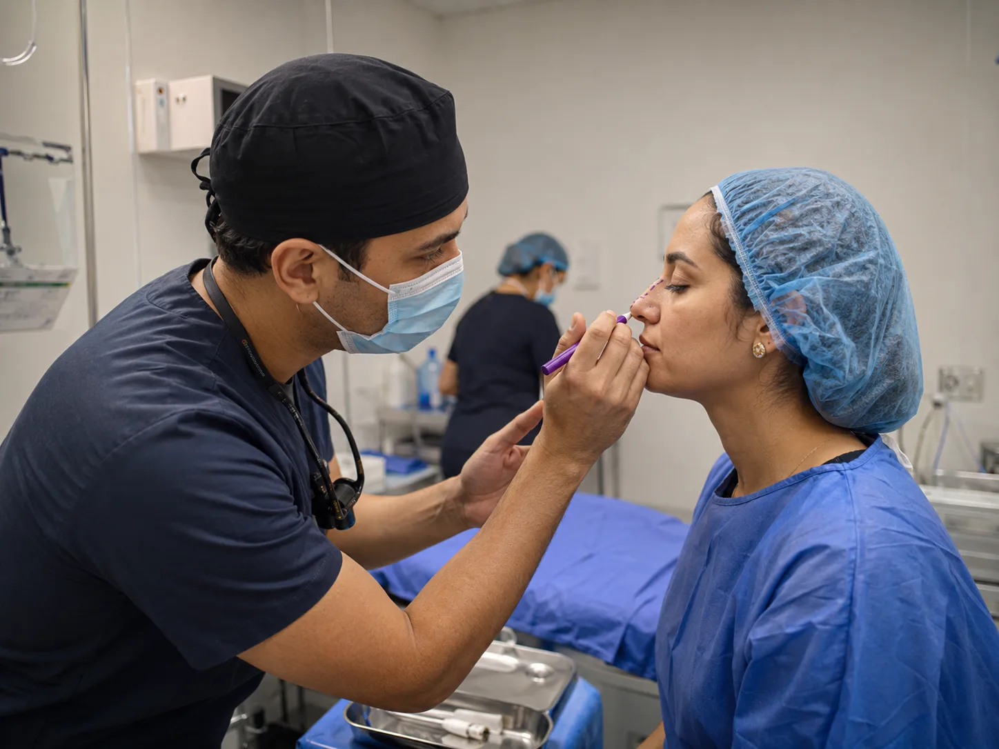 rhinoplasty surgery day