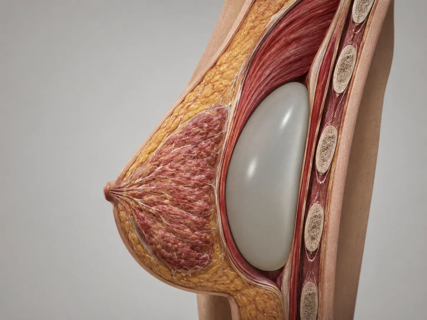 breast implant anatomical cross section