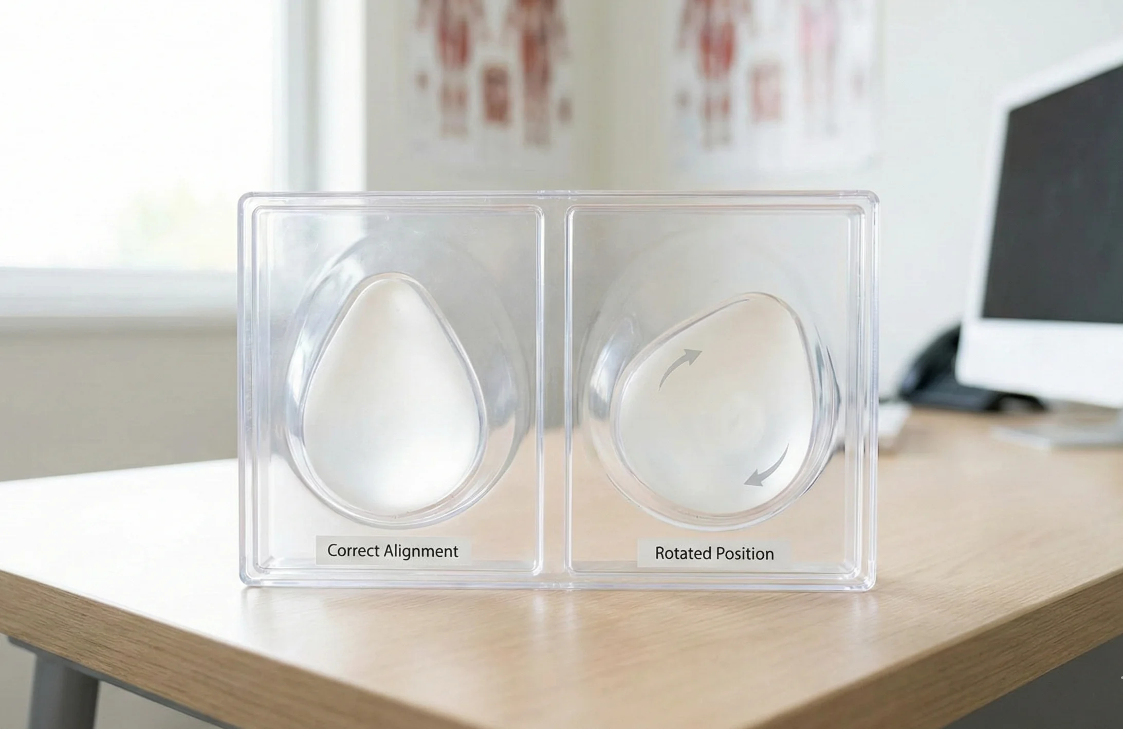 anatomical breast implant rotation diagram