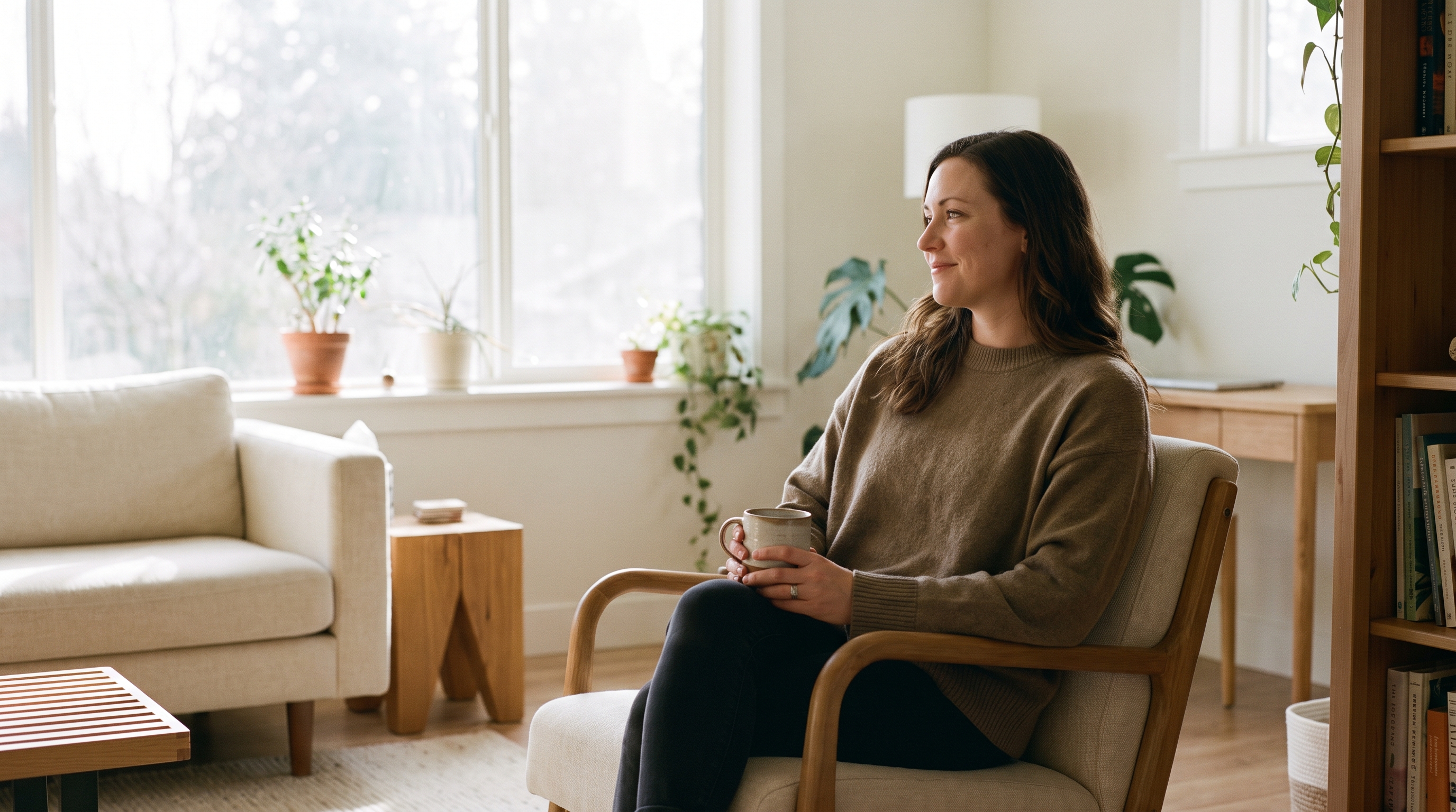A person thoughtfully considering the psychological and emotional adjustments after gastric sleeve surgery.