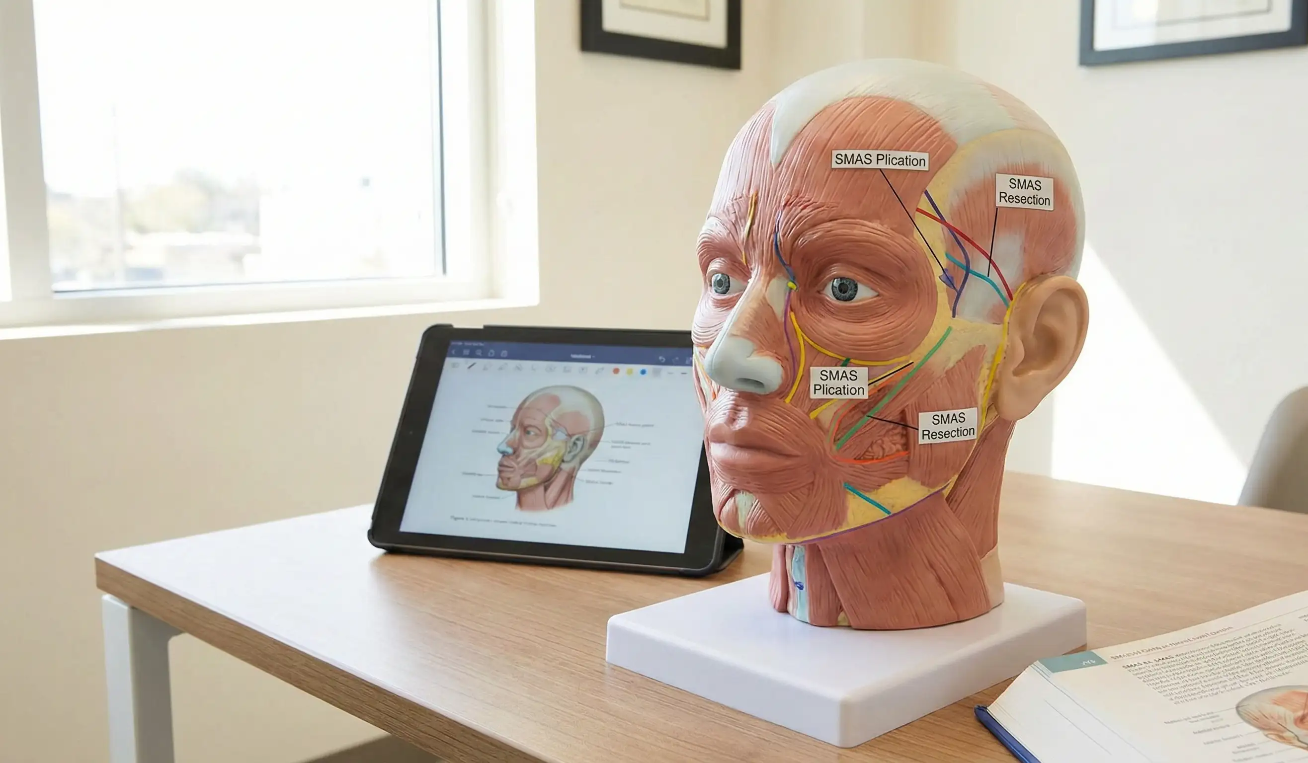 diagrama anatomiei facelift-ului SMAS