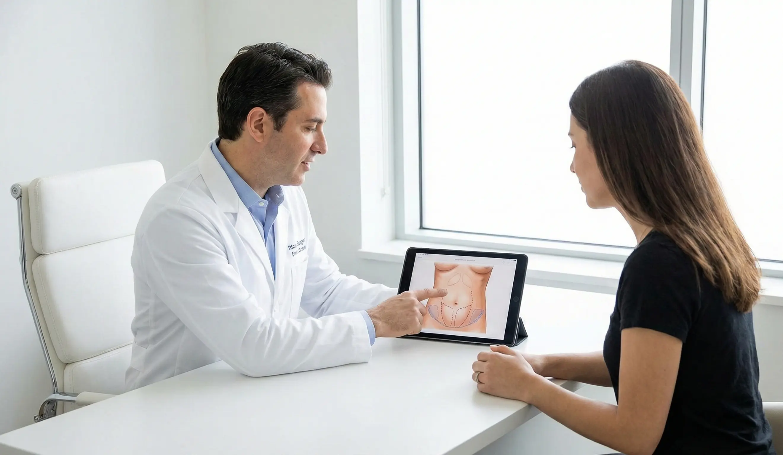 doctor patient consultation tummy tuck