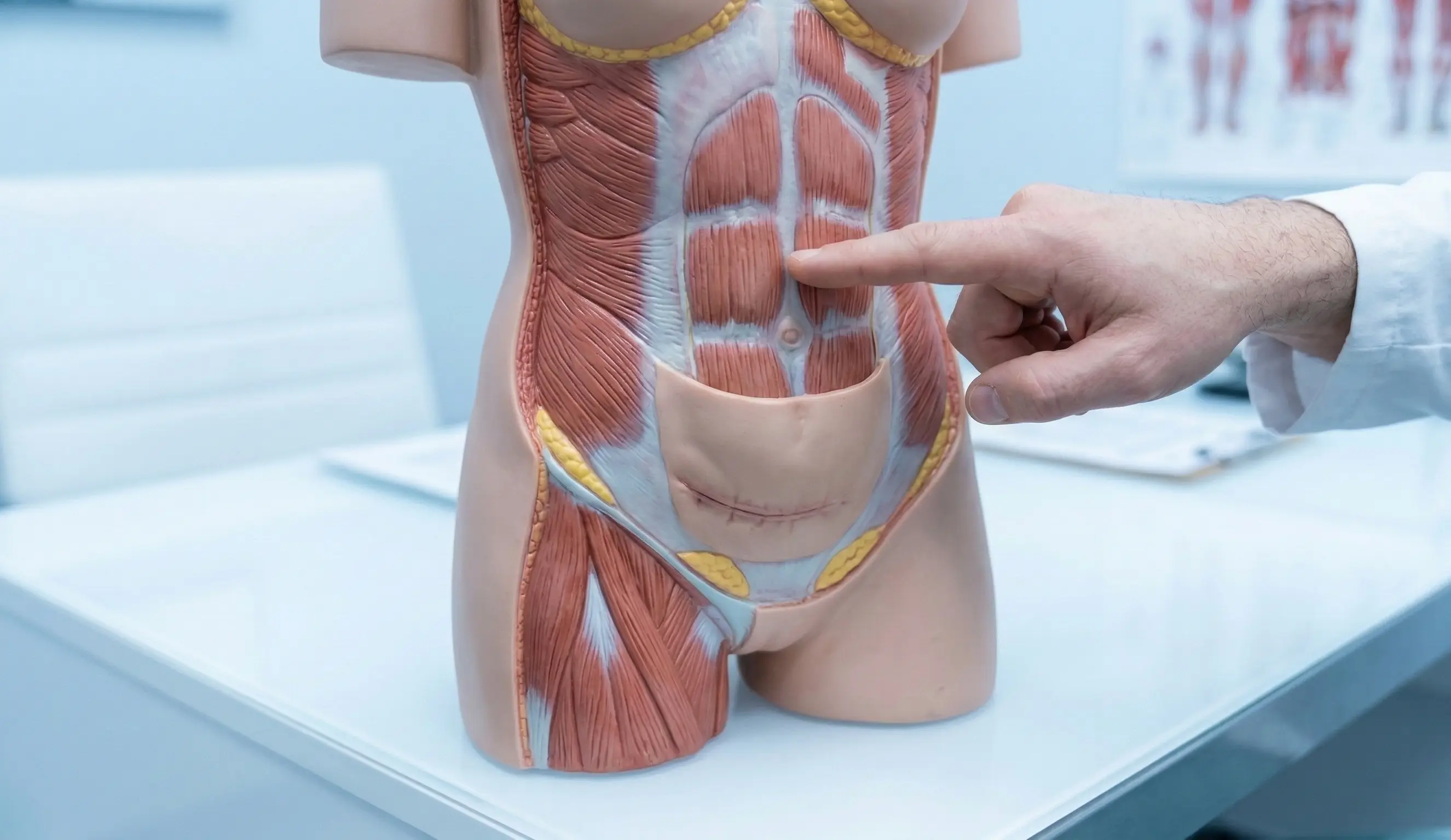 modellino anatomico del tummy tuck