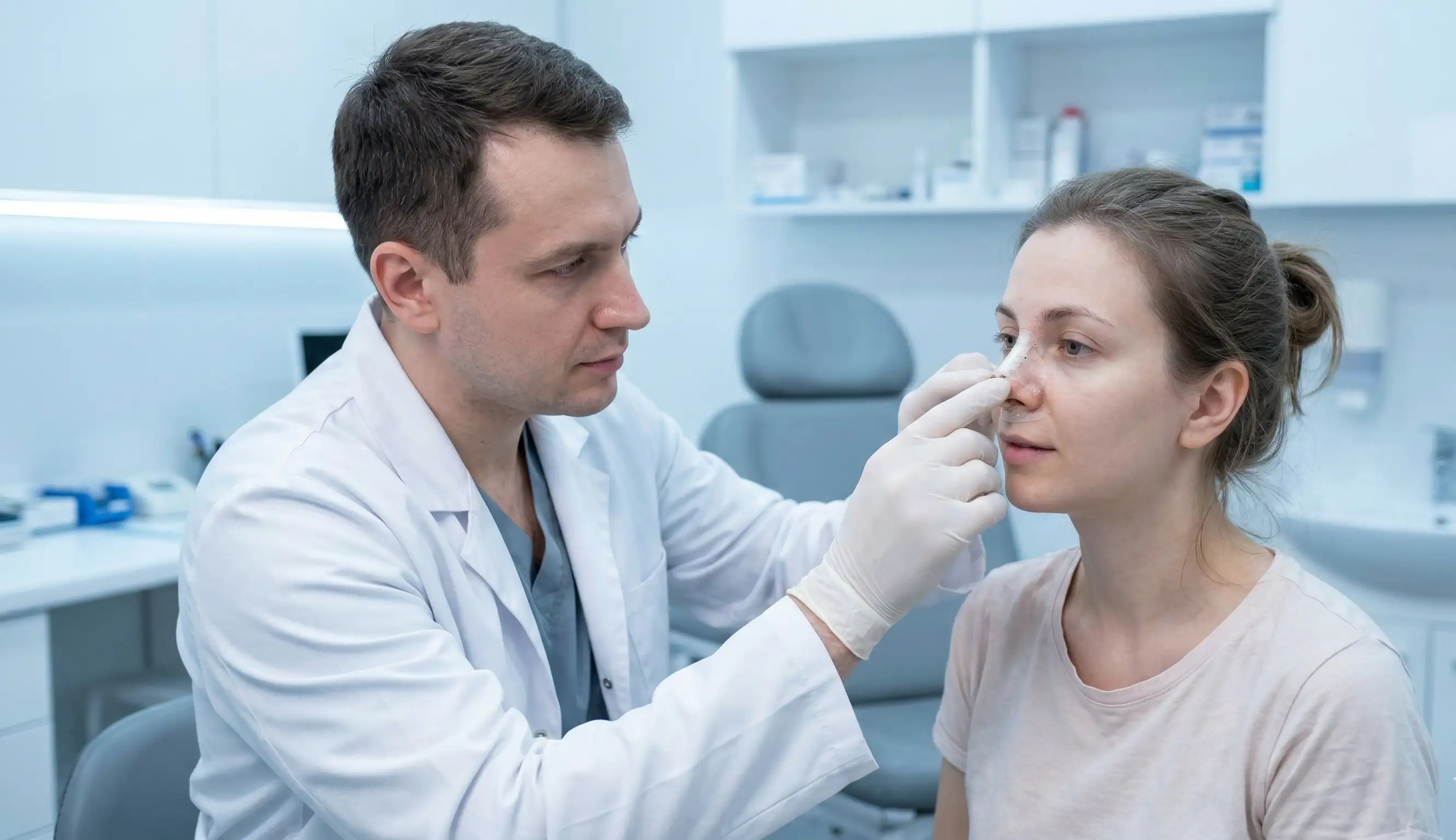 rhinoplasty doctor clinical examination