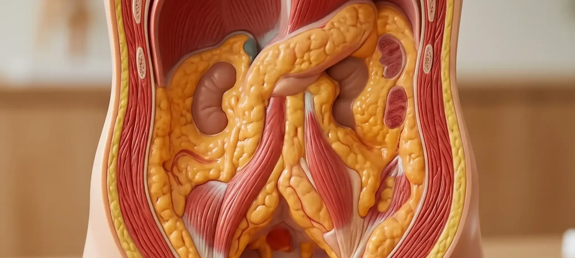 anatomical model visceral and subcutaneous fat