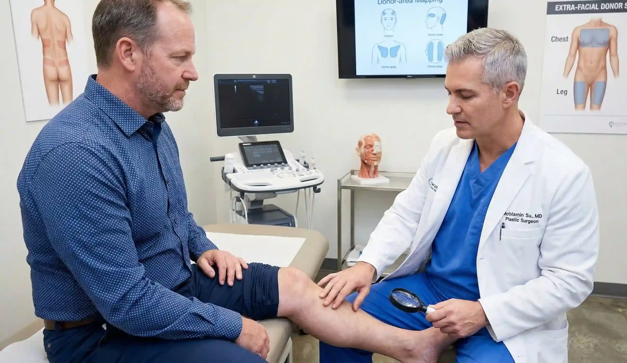 clinical examination donor area hair follicles