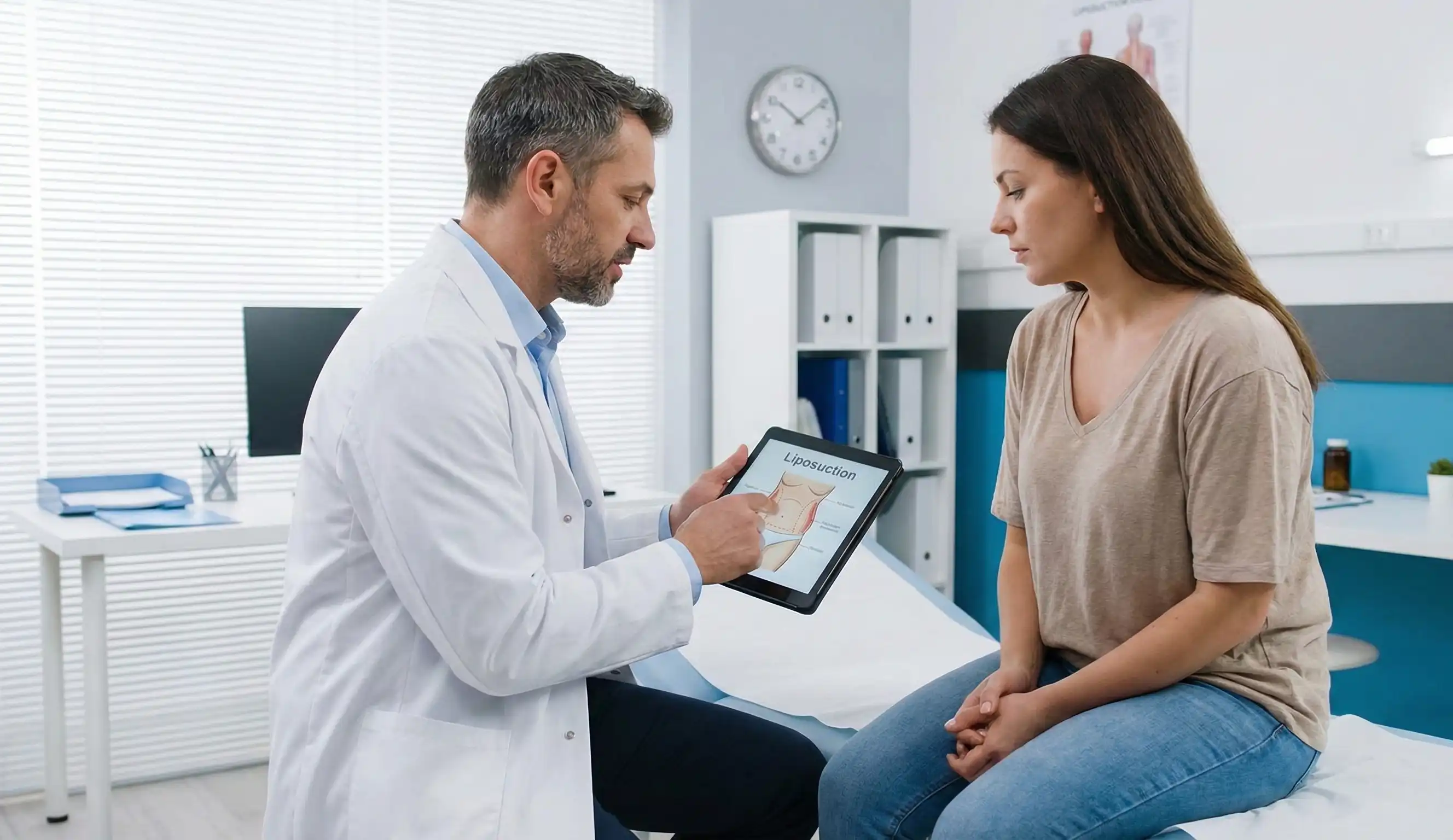 liposuction consultation doctor patient