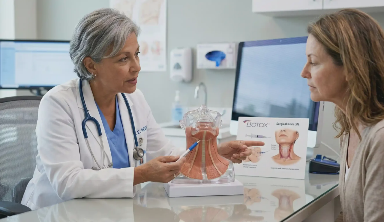 clinical comparison botox neck lift platysmal bands