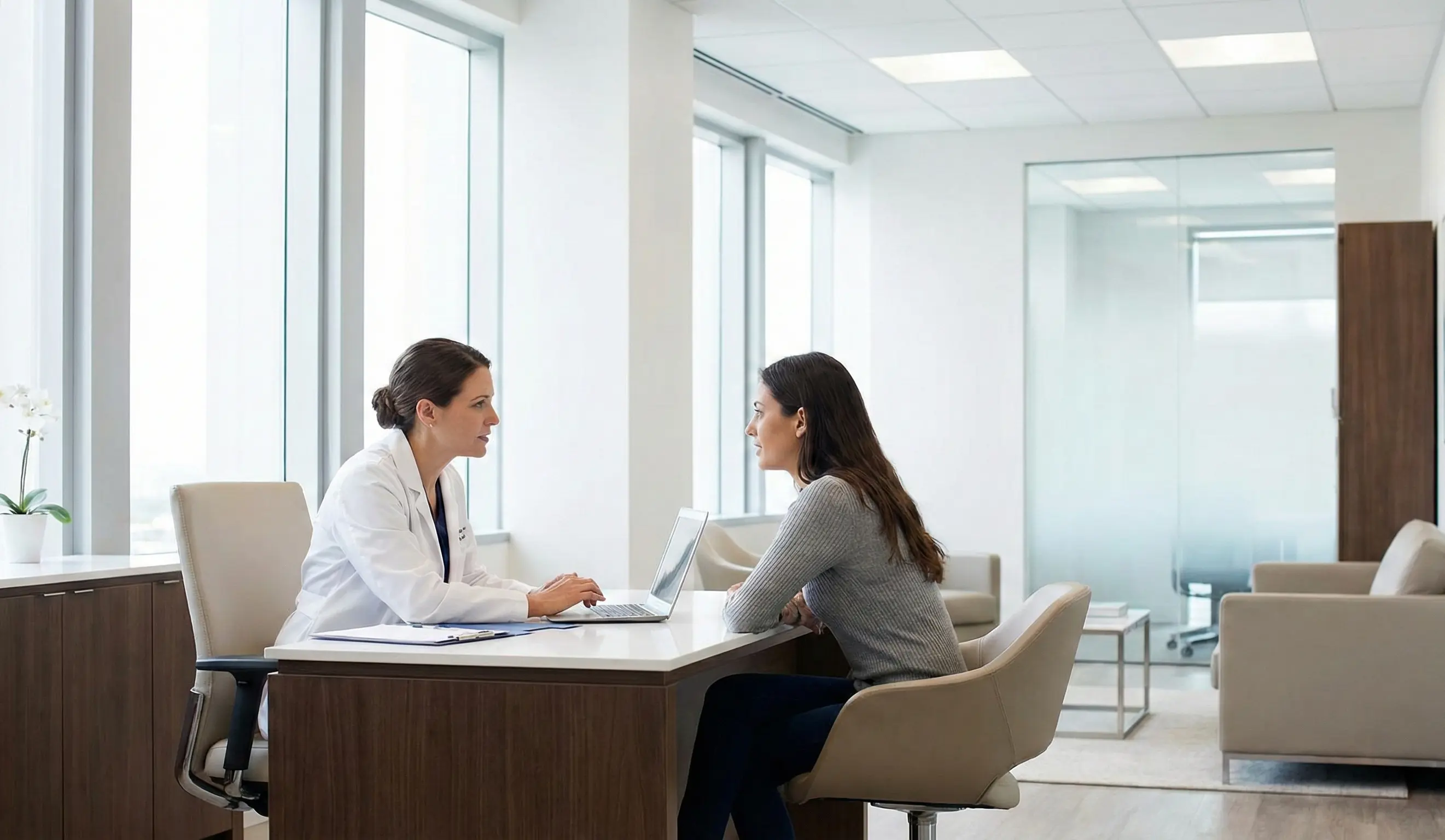 doctor patient consultation modern clinic