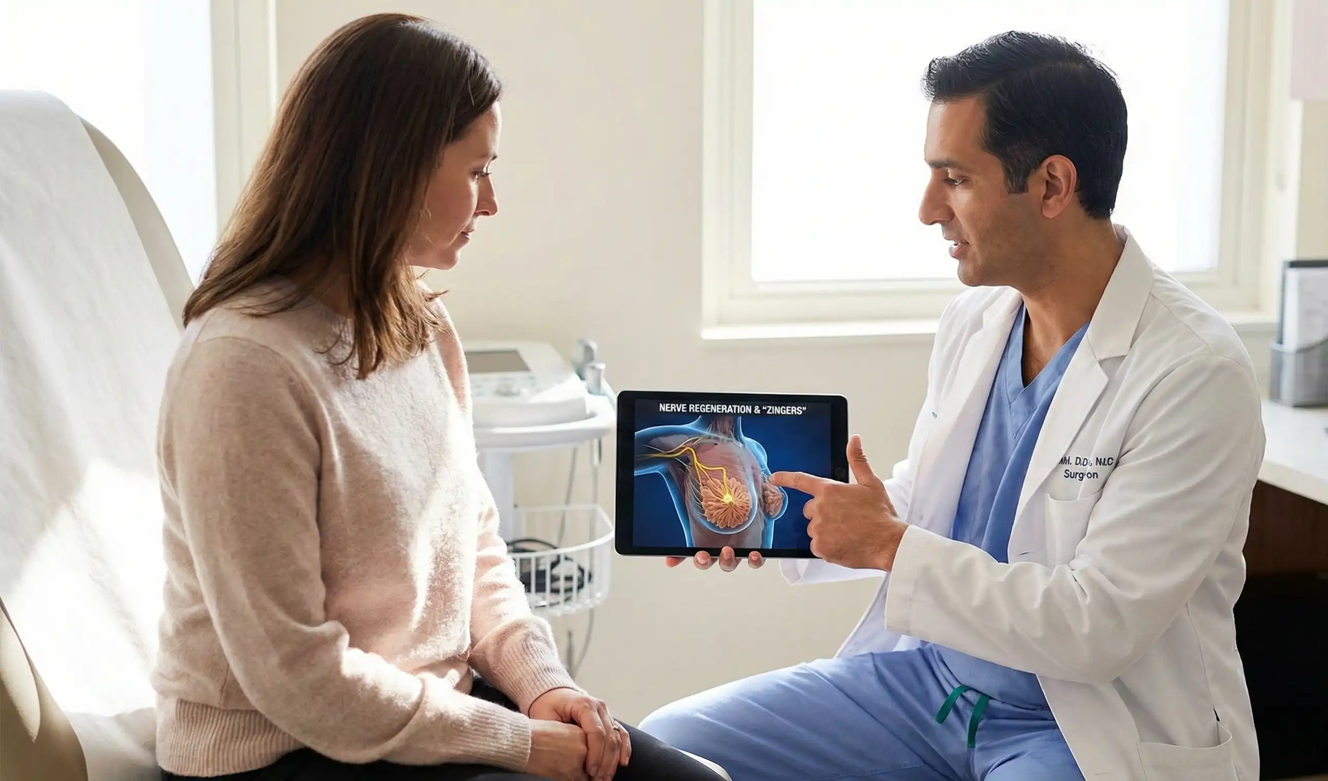 surgeon explaining nerve pain zingers