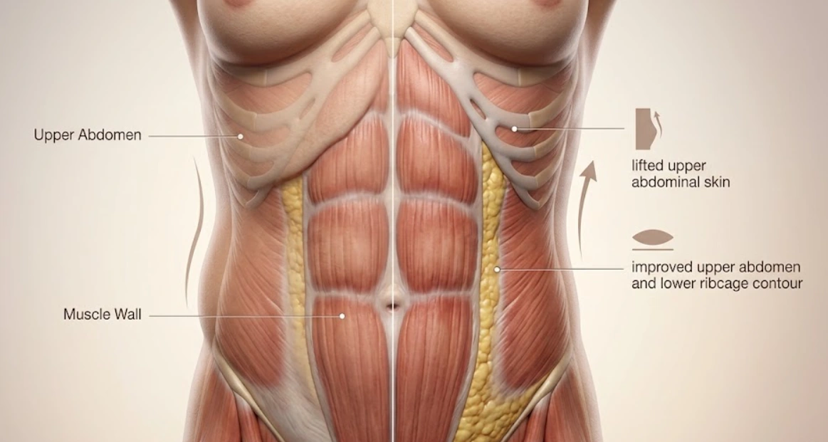 reverse tummy tuck anatomical