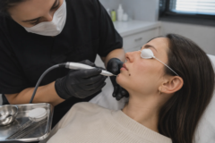 mole removal laser treatment session