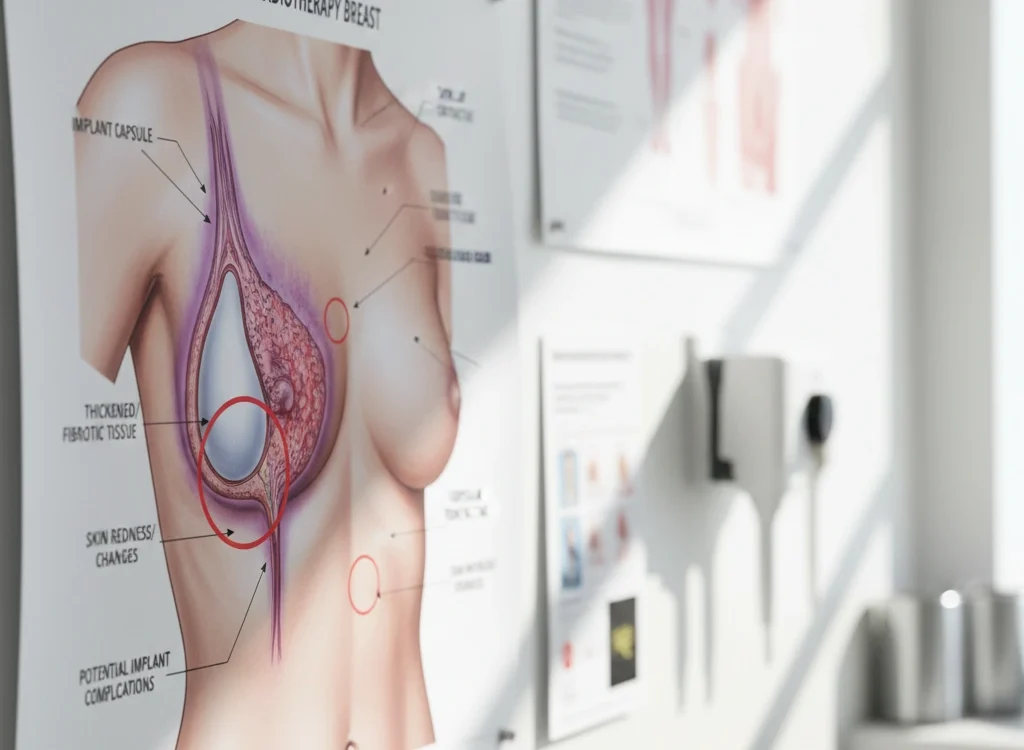 radiotherapy effects breast tissue medical diagram