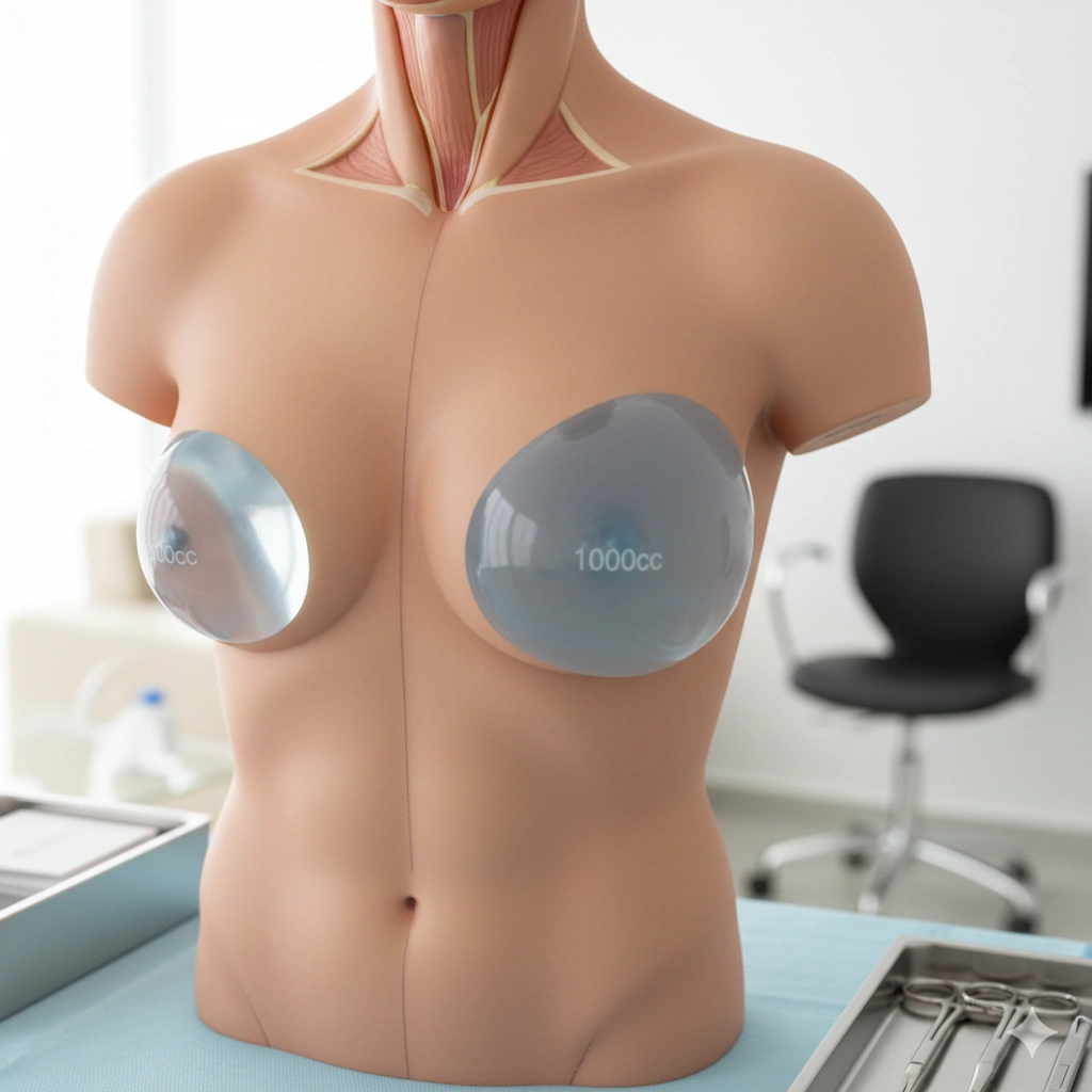 Model 3D cu 1000cc implant