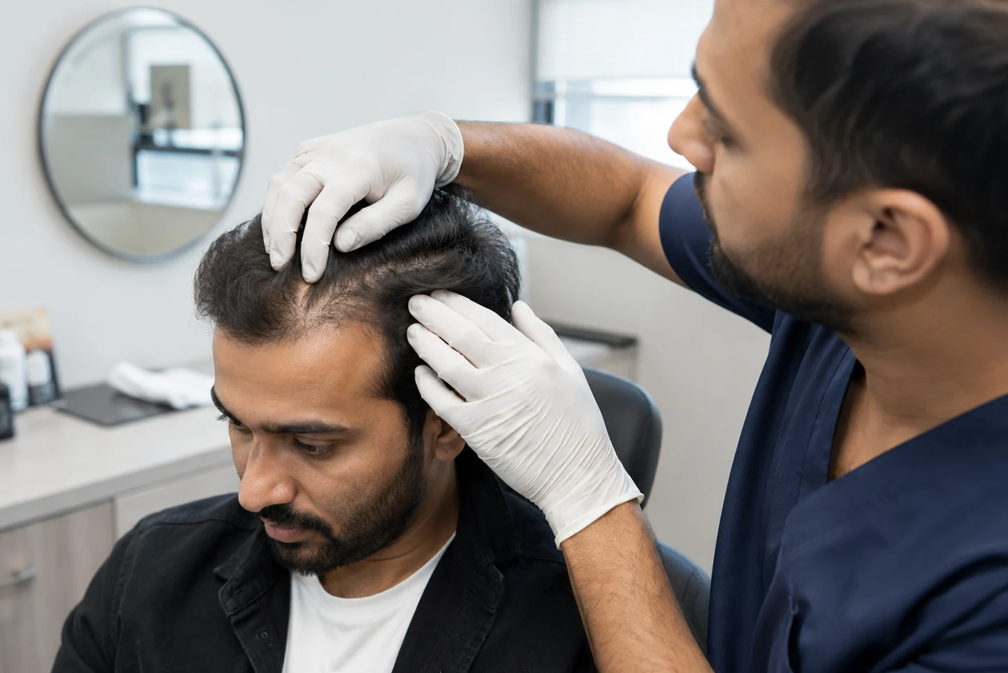 hair transplant patient hair consultation