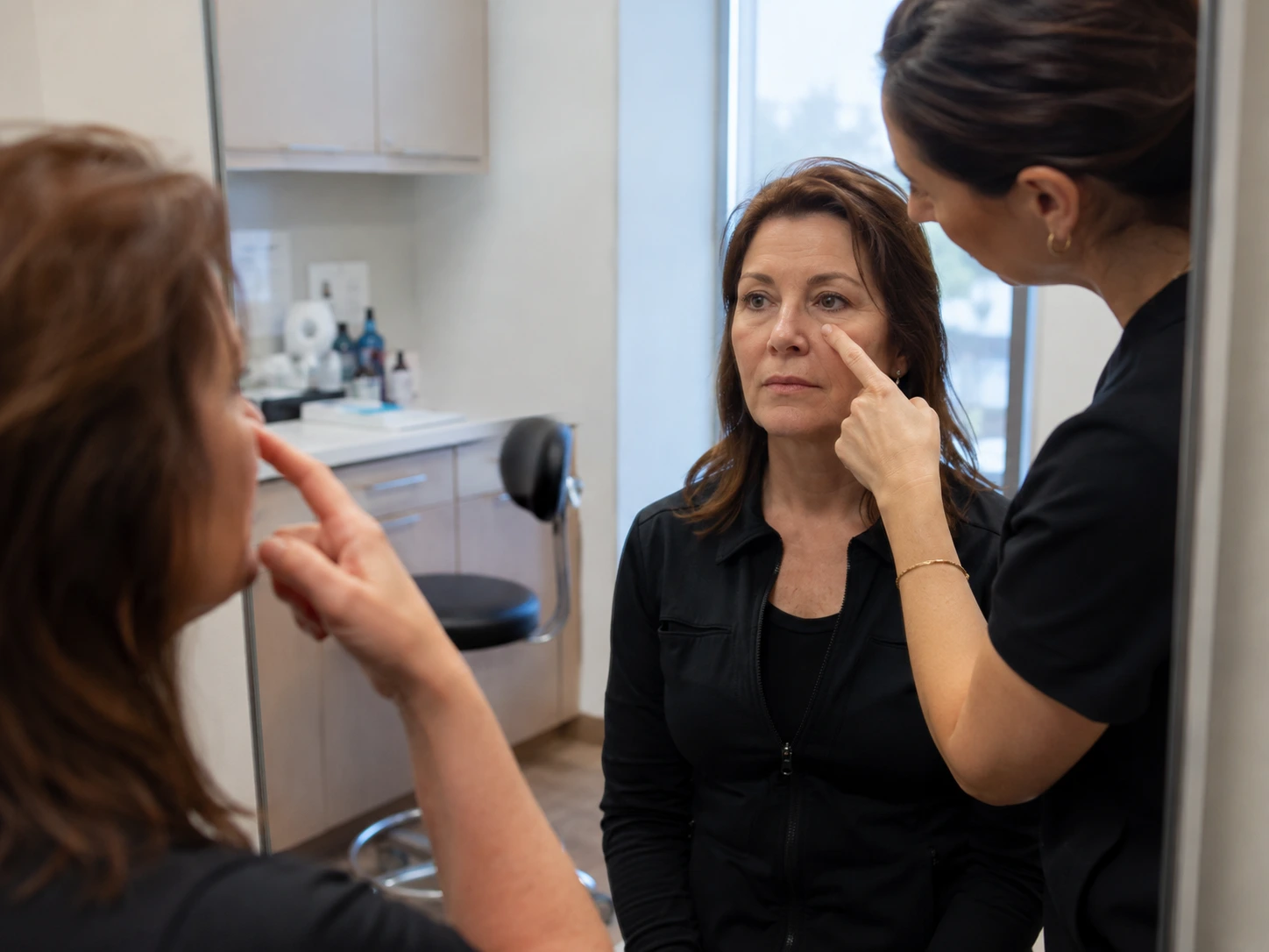 midface lift consultation with patient