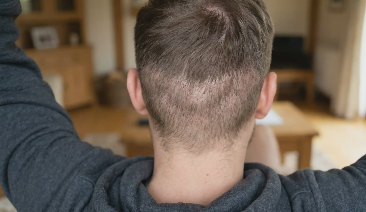 post hair transplant thin donor area