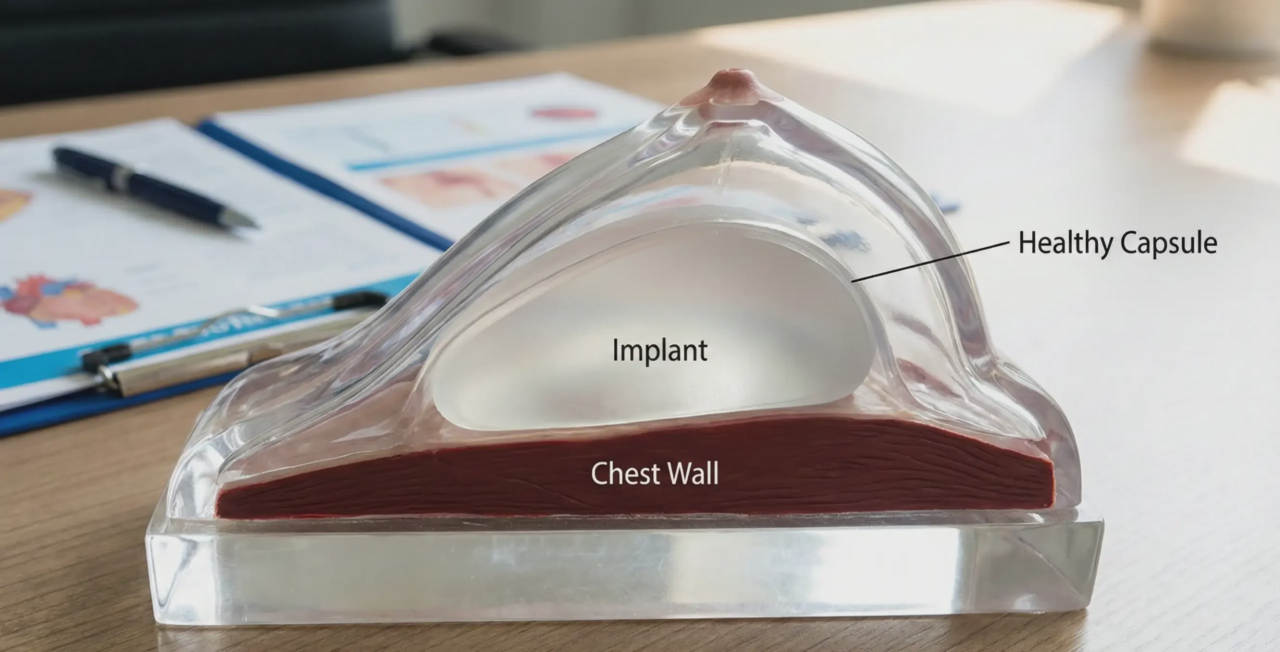 anatomical model healthy capsule healed