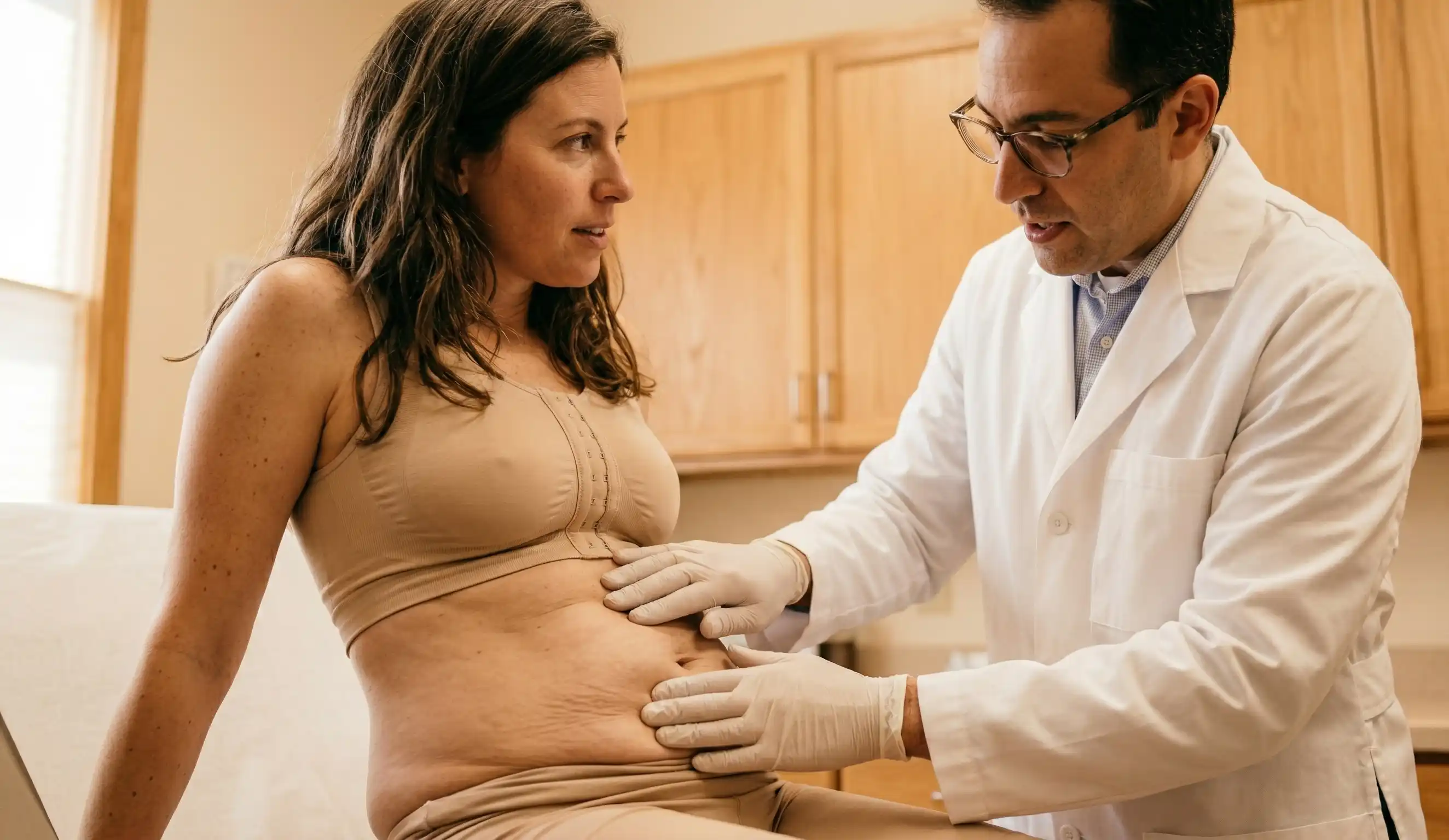 clinical examination skin tightening after liposuction