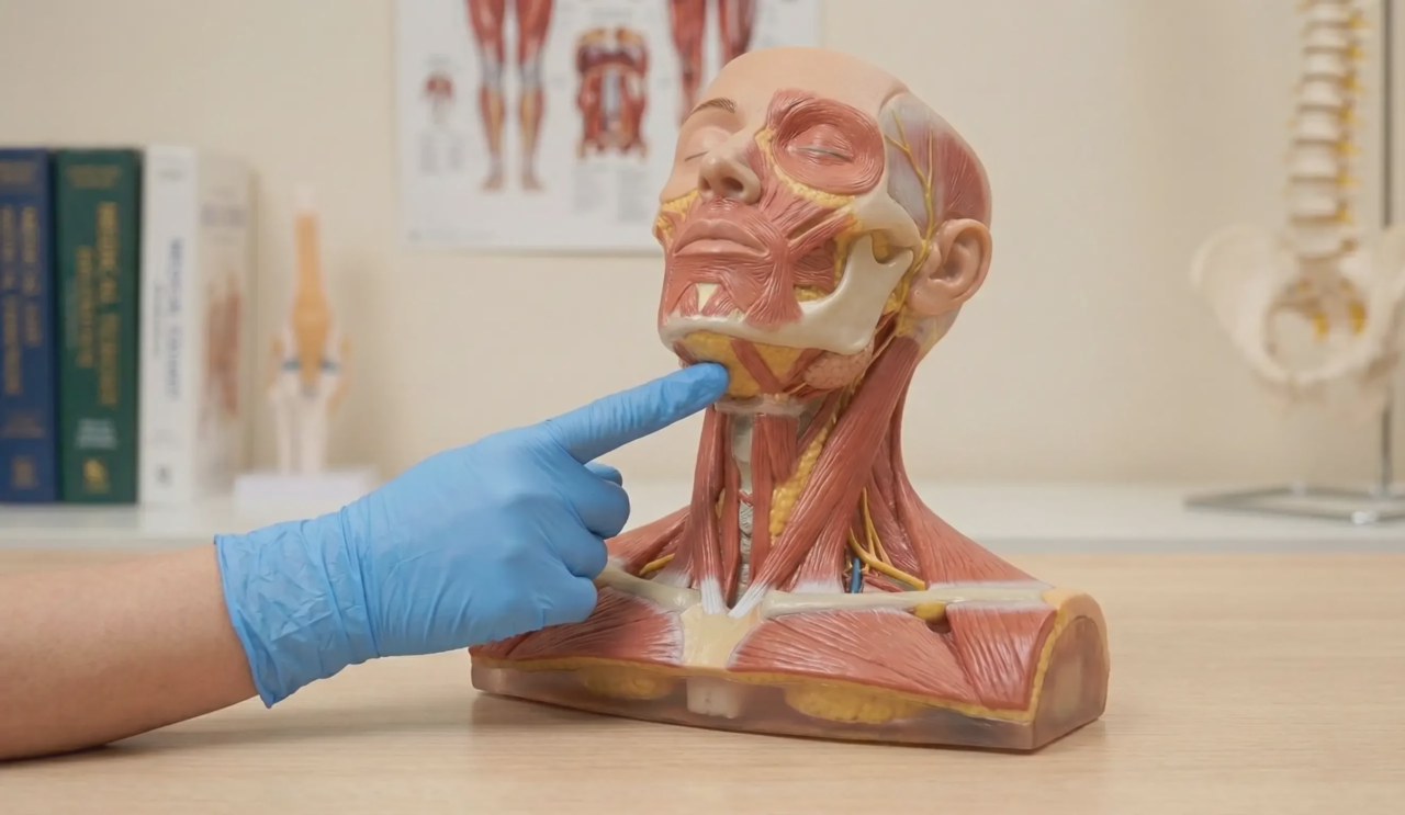 3d anatomical model chin lipo focus clean
