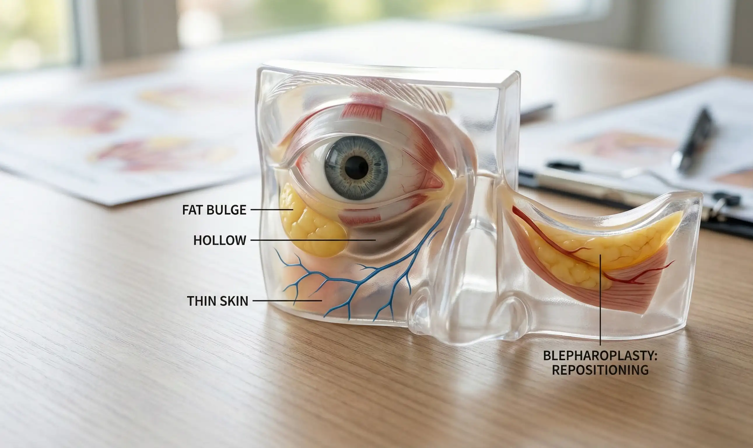 modello anatomico cause delle occhiaie