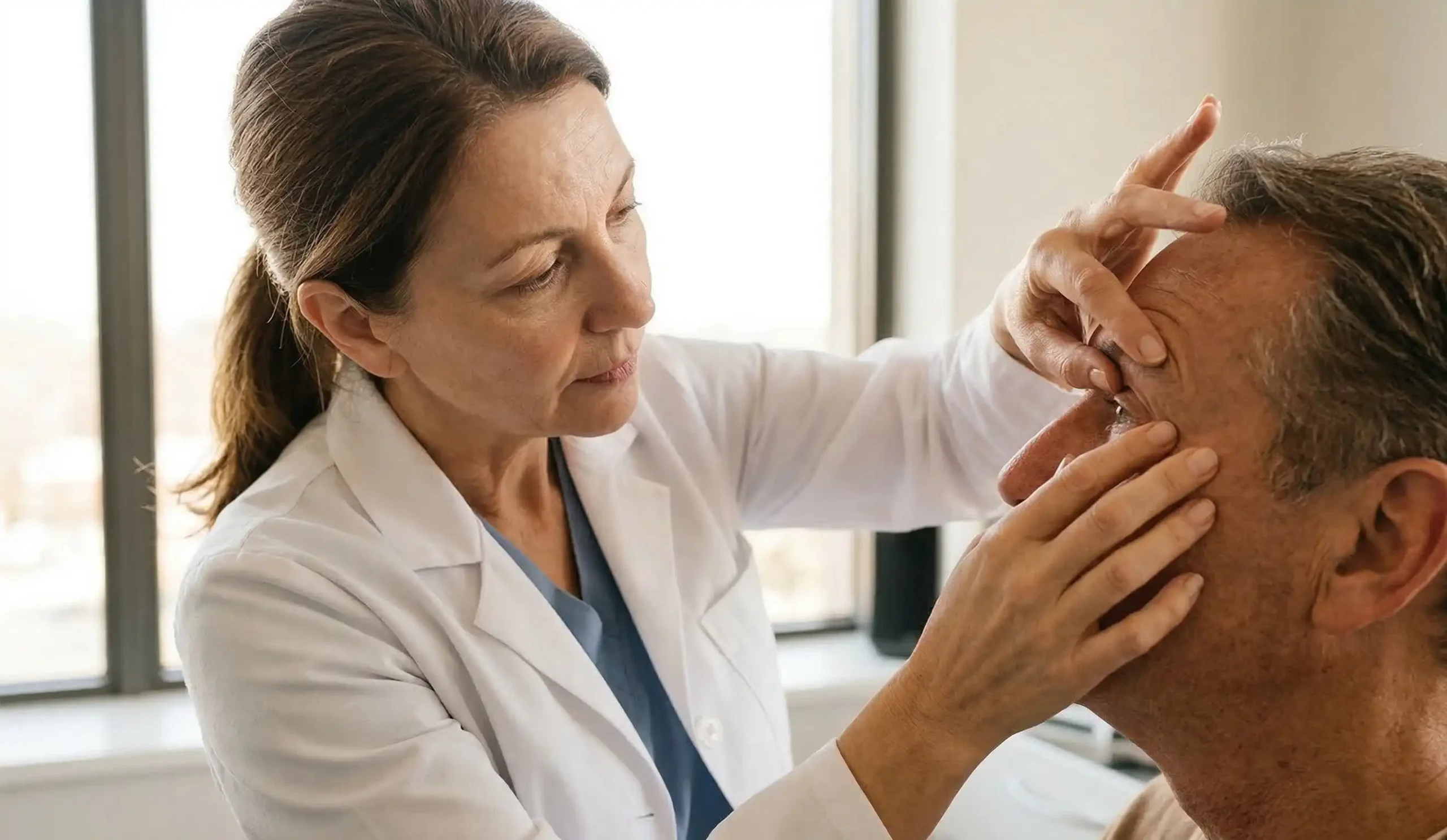 eye lift blepharoplasty clinical examination