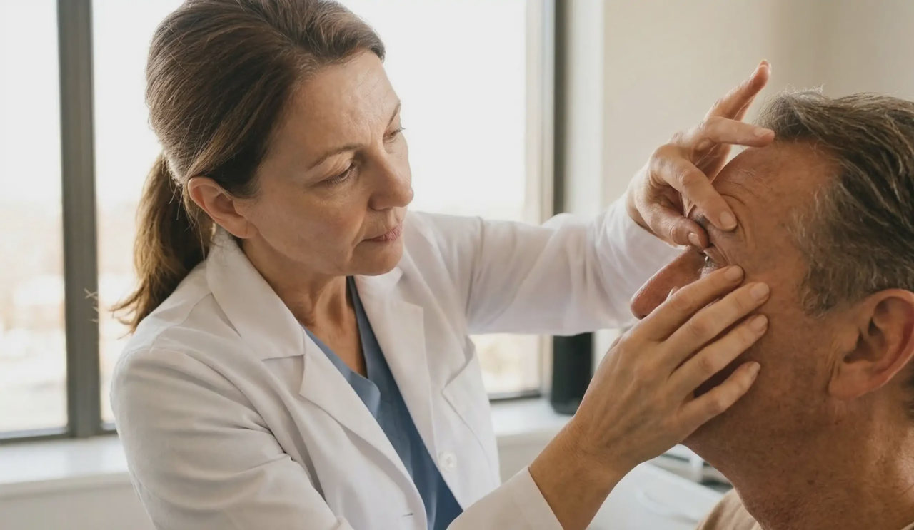 eye lift blepharoplasty clinical examination