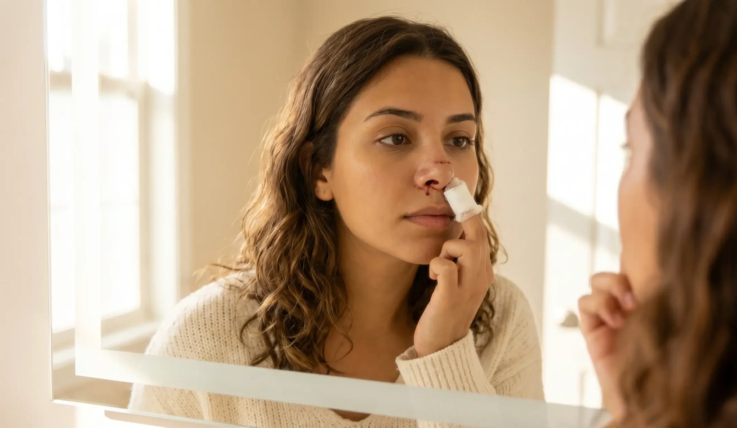 rhinoplasty dry blood removal