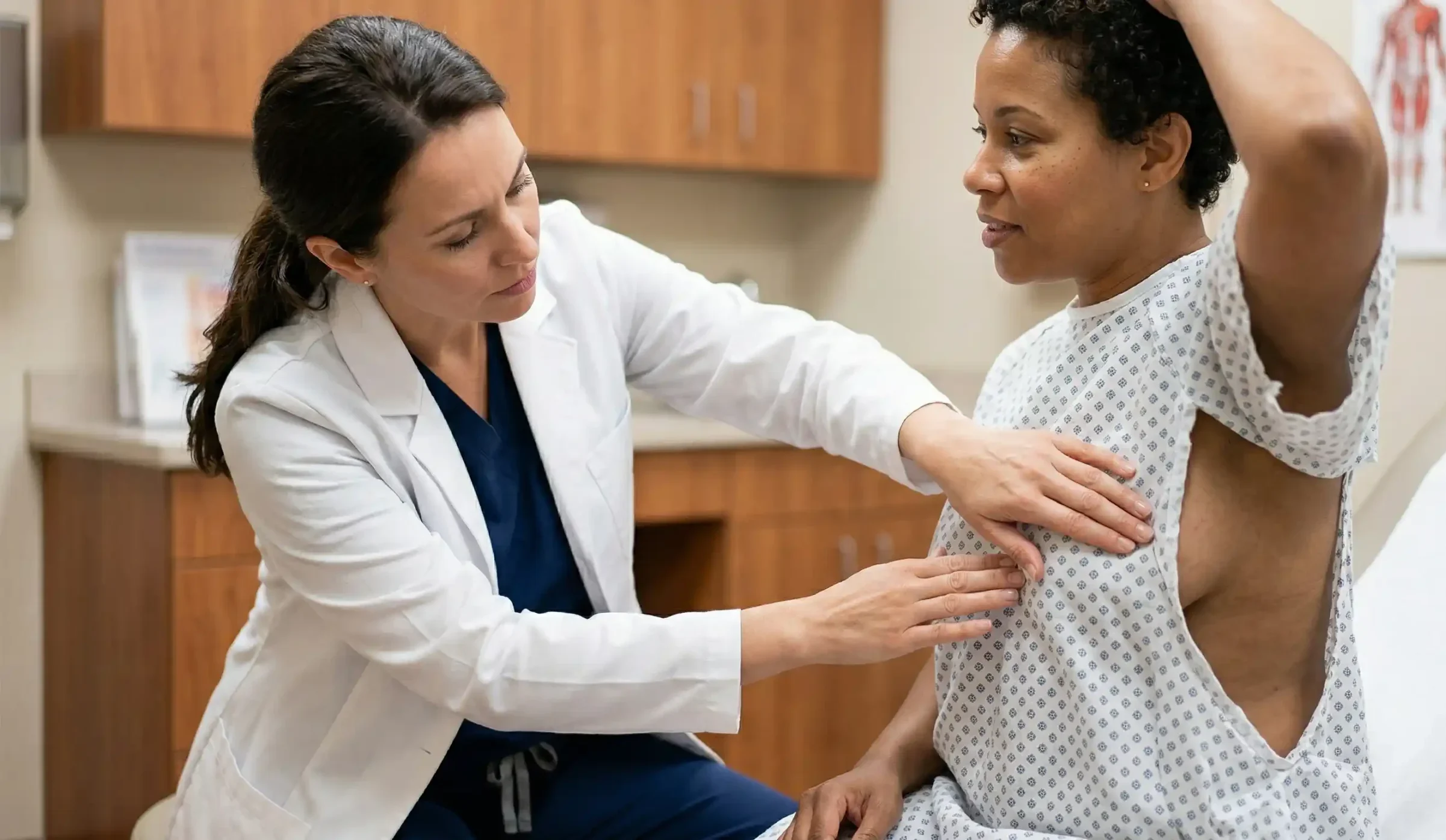 breast implants electric shock clinical exam