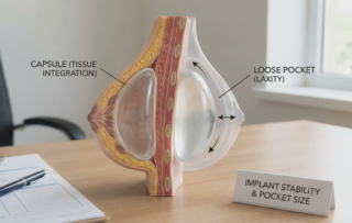 anatomical breast model capsule vs loose pocket