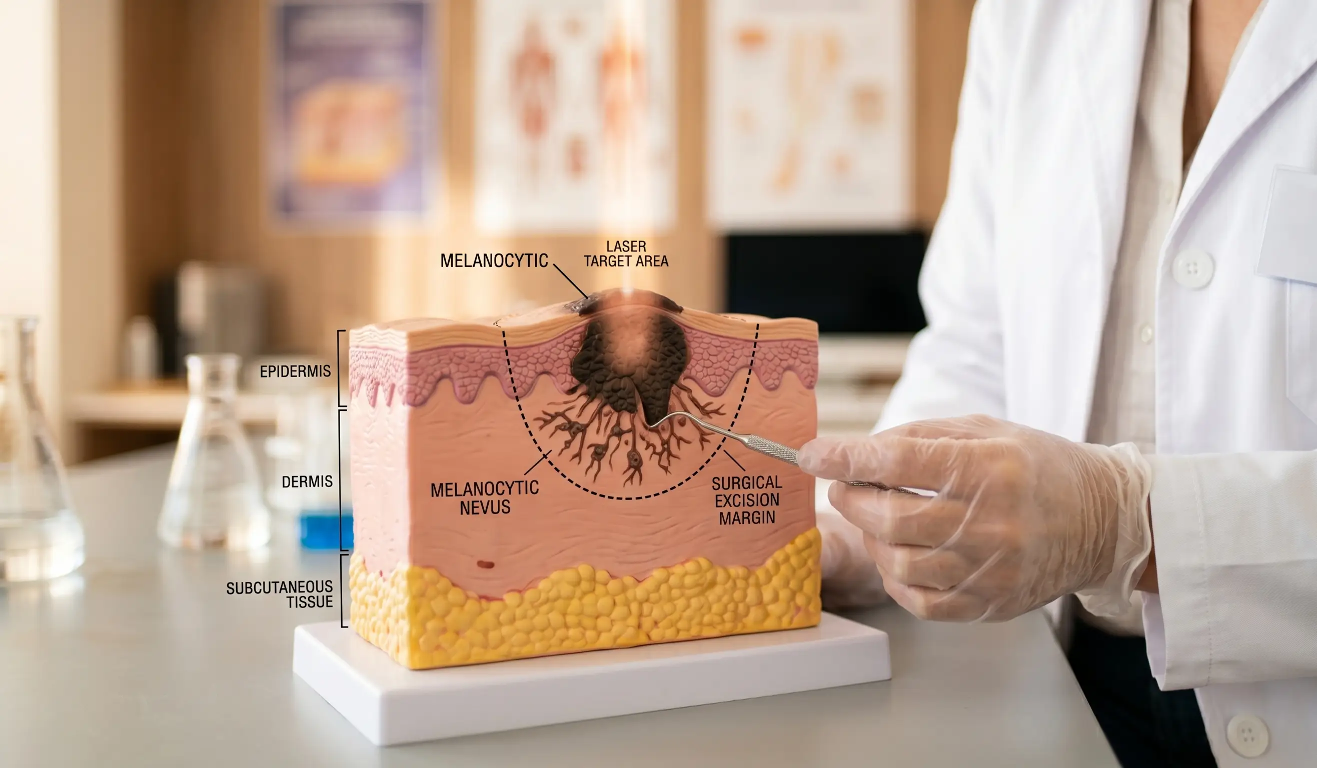 mole removal anatomy model