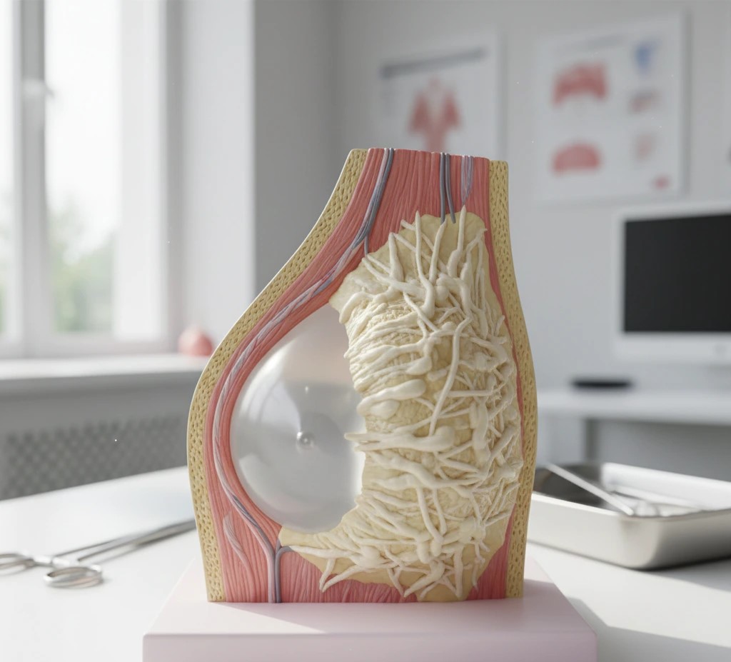 model 3D al contracturii capsulare
