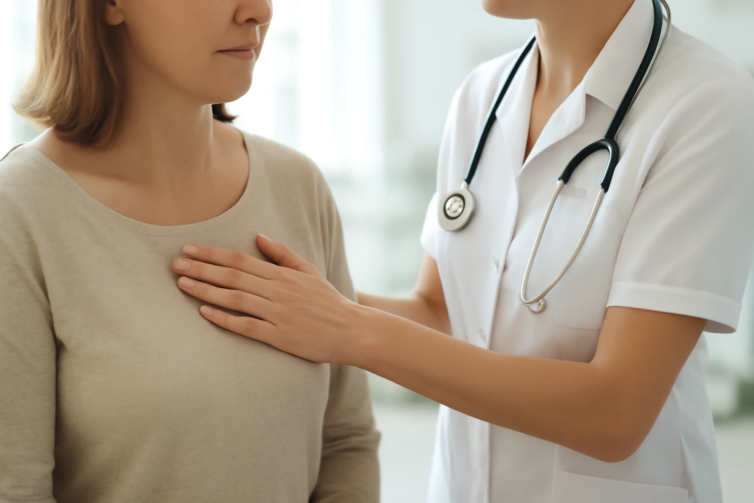 doctor checking for any sign of complications
