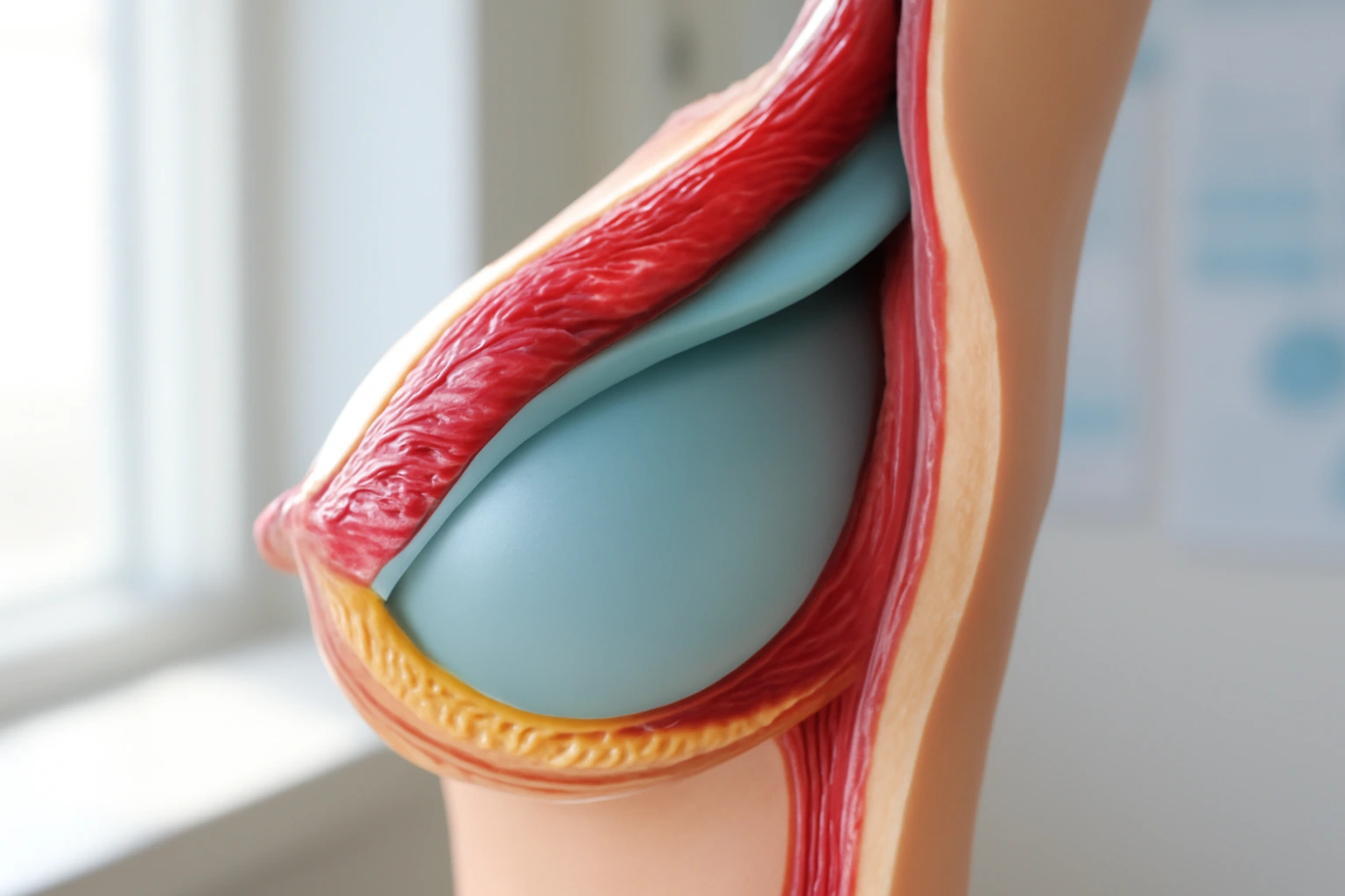 below muscle breast implants