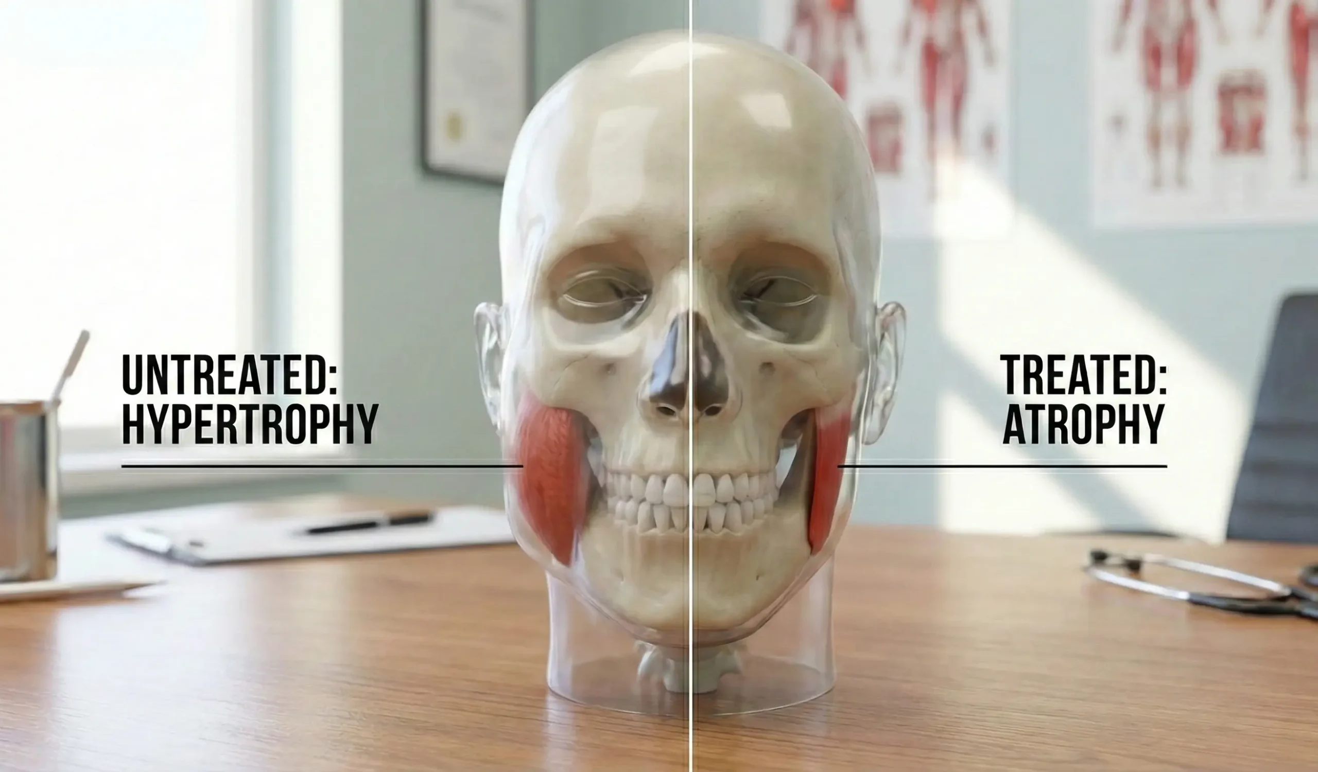 anatomical skull masseter hypertrophy atrophy